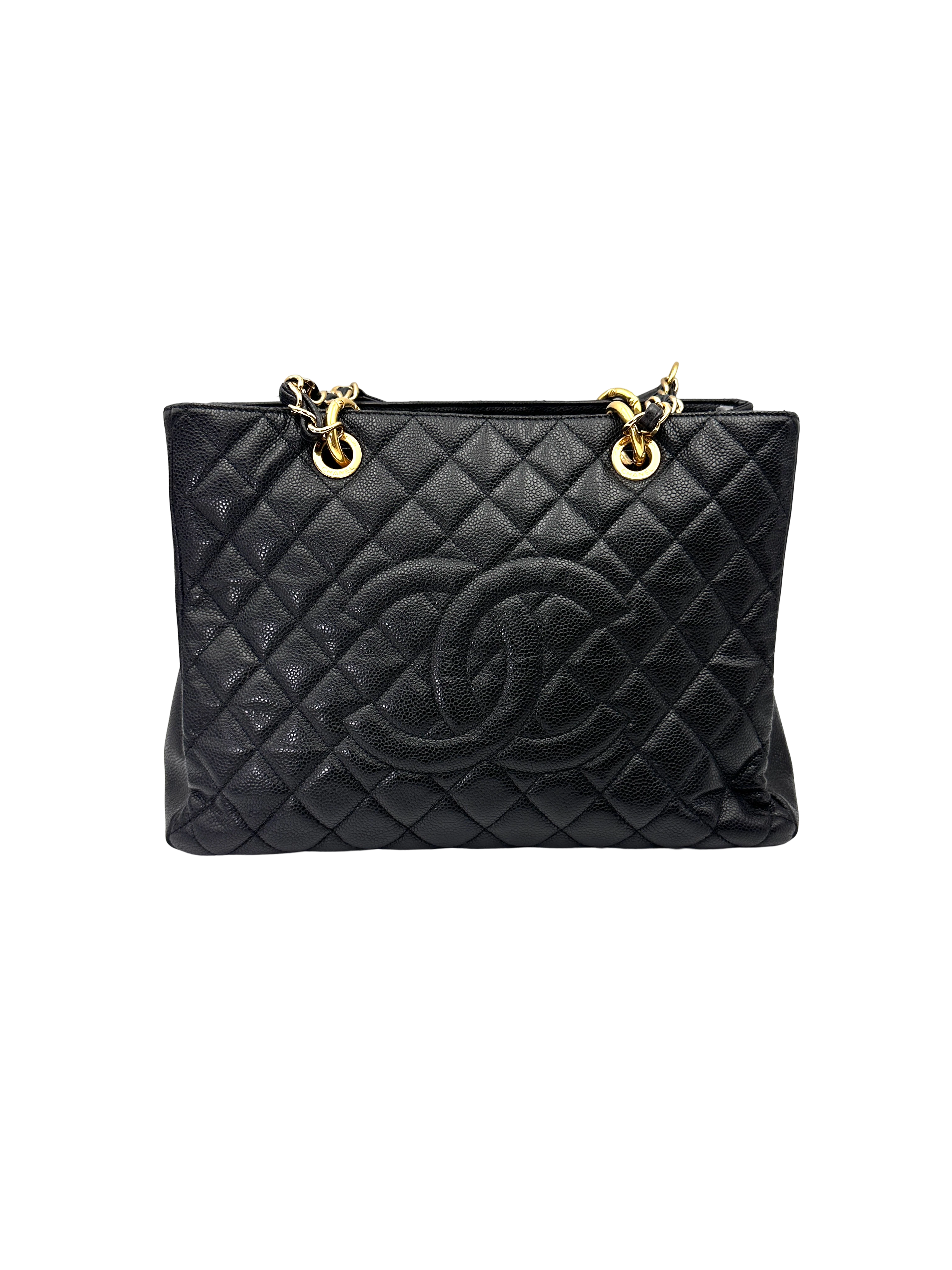 Chanel GST Black Quilted Leather Handle Bag(14***85) CC2170