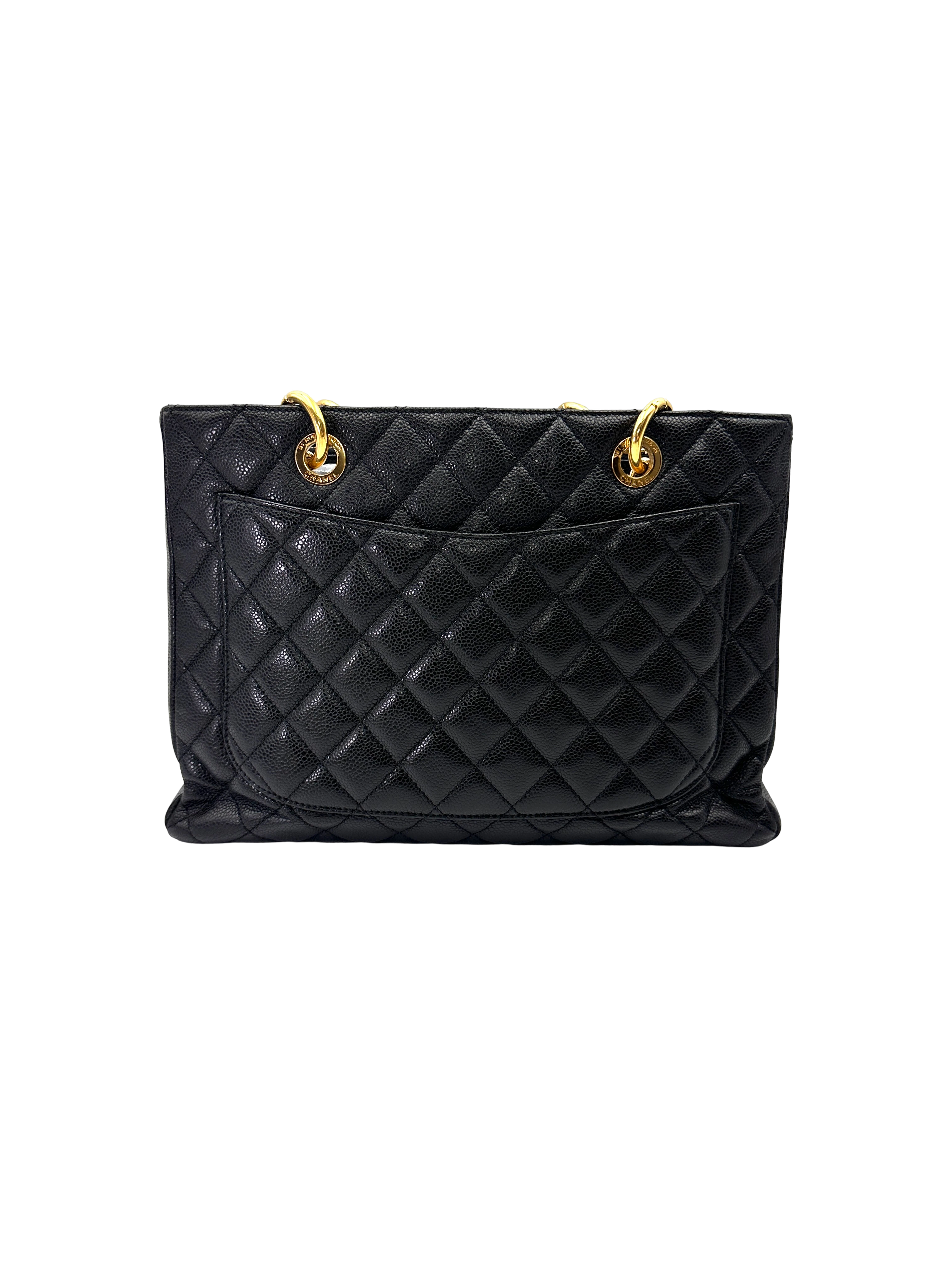 Chanel GST Black Quilted Leather Handle Bag(14***85) CC2170