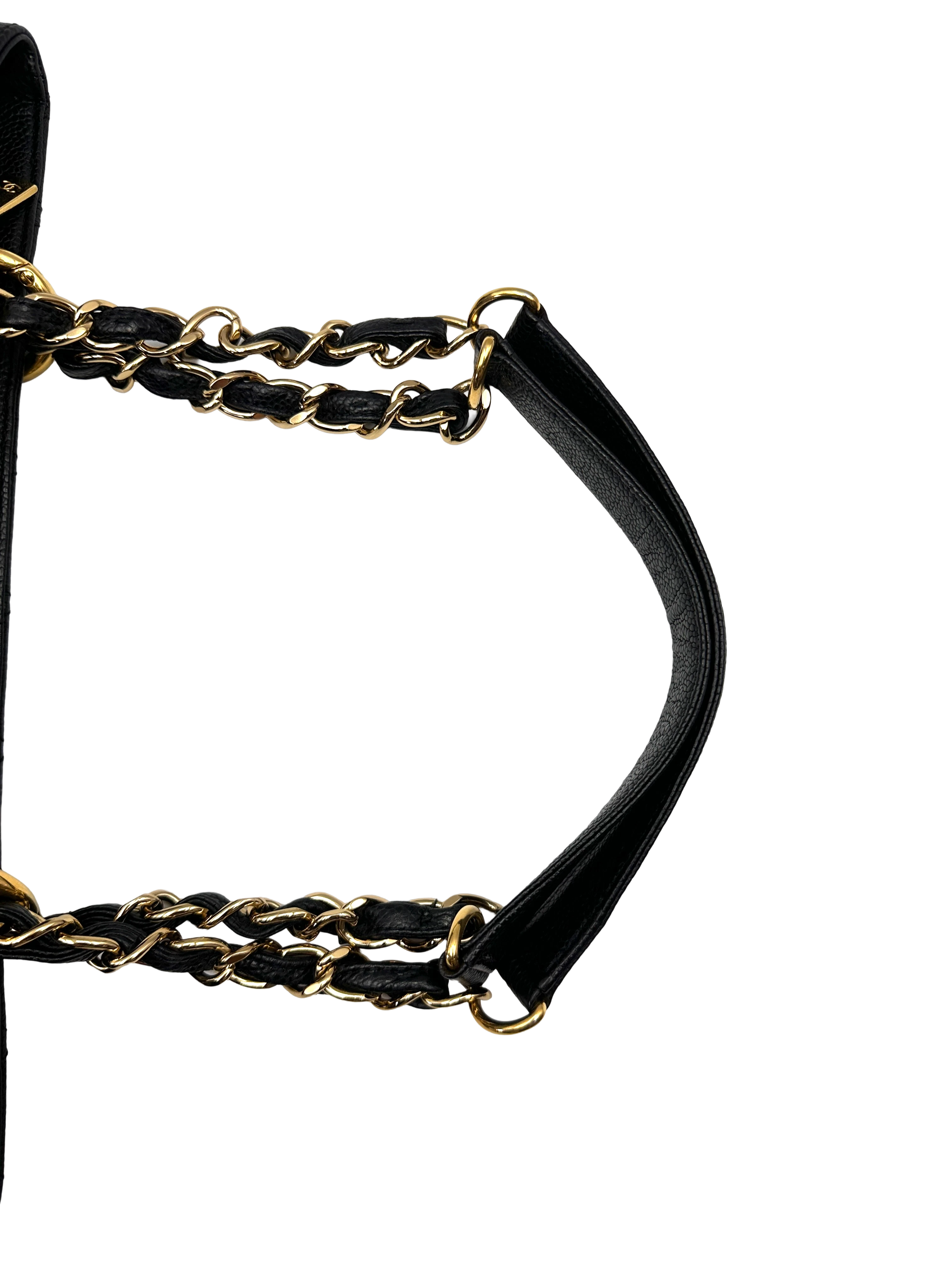Chanel GST Black Quilted Leather Handle Bag(14***85) CC2170