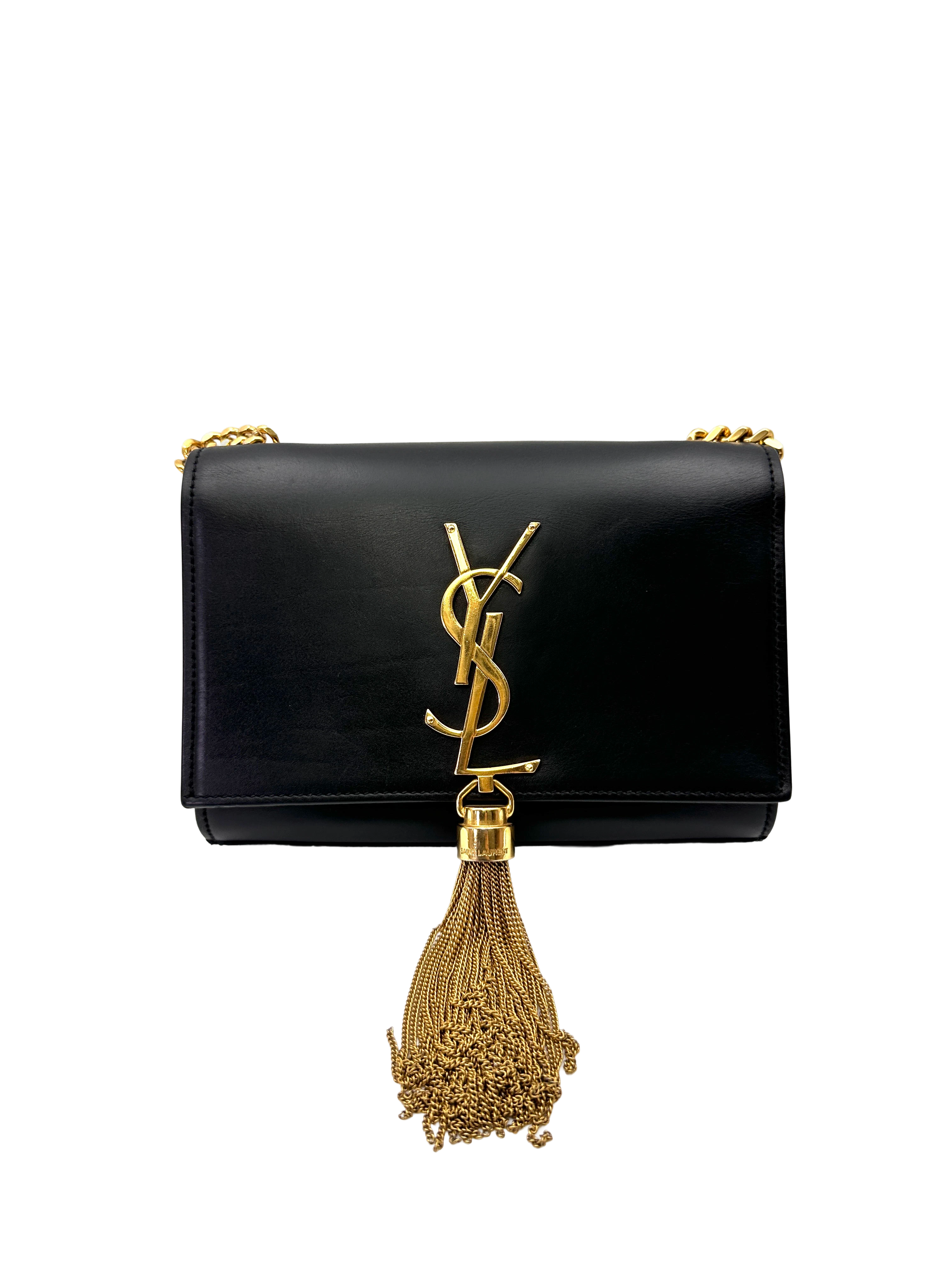 Saint Laurent Kate Black Leather Shoulder Bag SL261