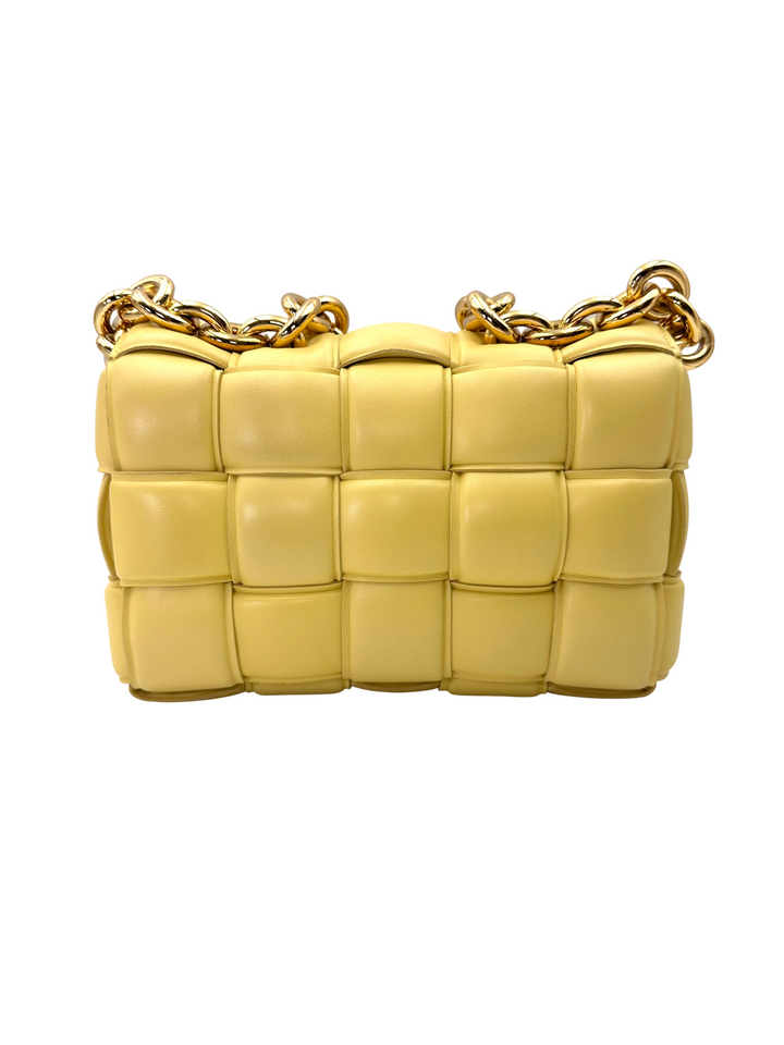 Bottega Veneta Padded Cassette Yellow Leather Shoulder Bag BV134