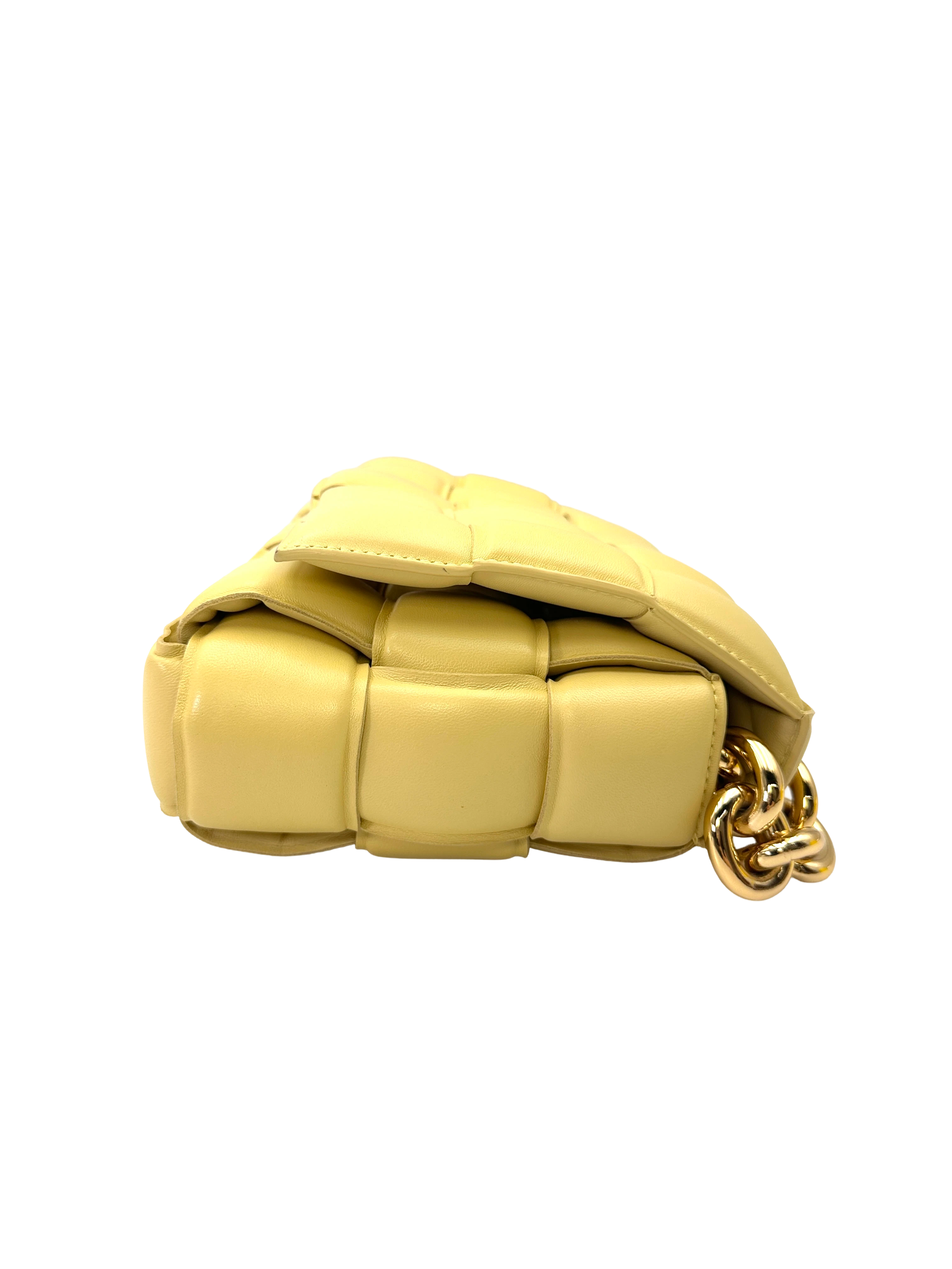 Bottega Veneta Padded Cassette Yellow Leather Shoulder Bag BV134