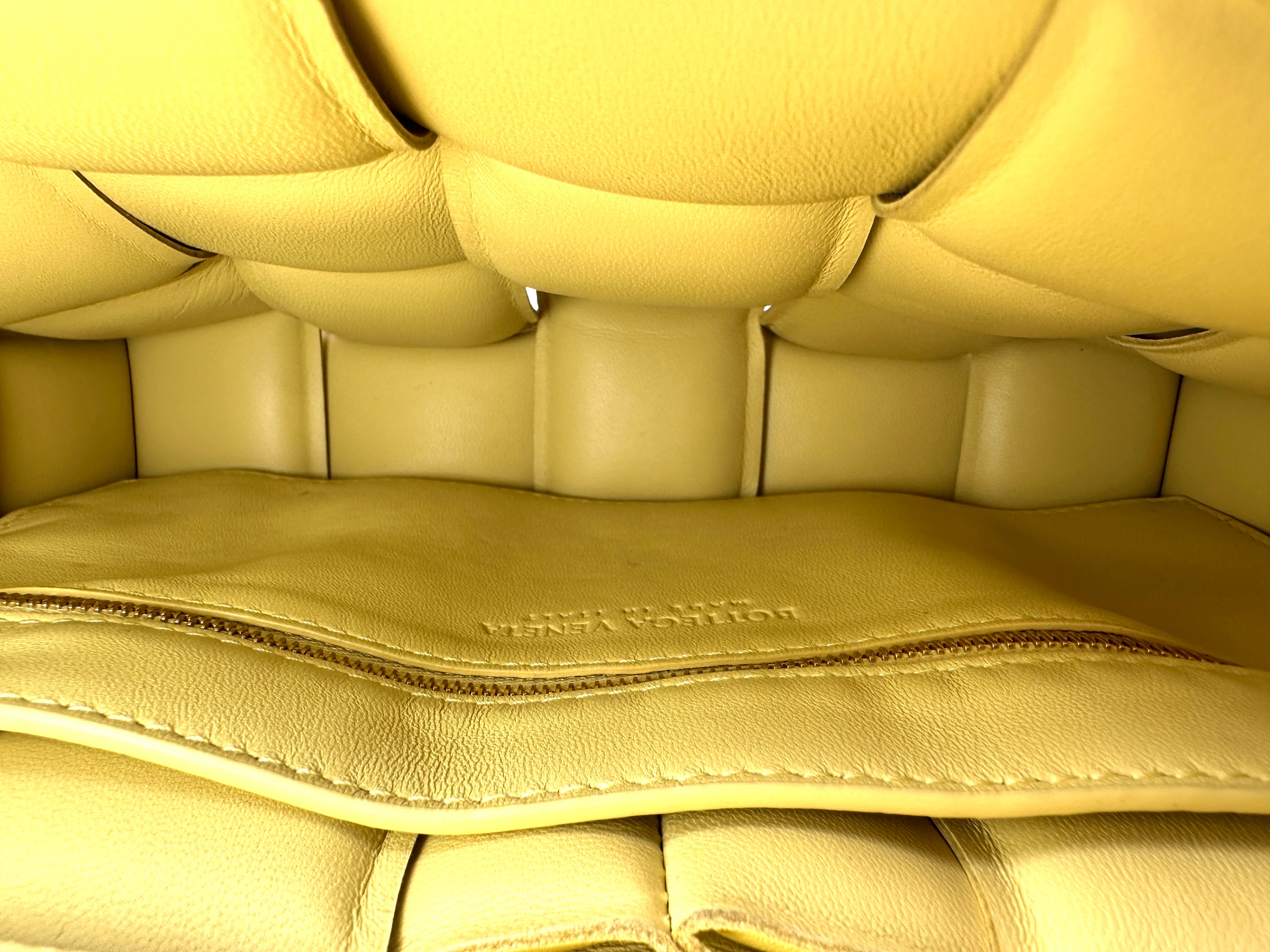 Bottega Veneta Padded Cassette Yellow Leather Shoulder Bag BV134
