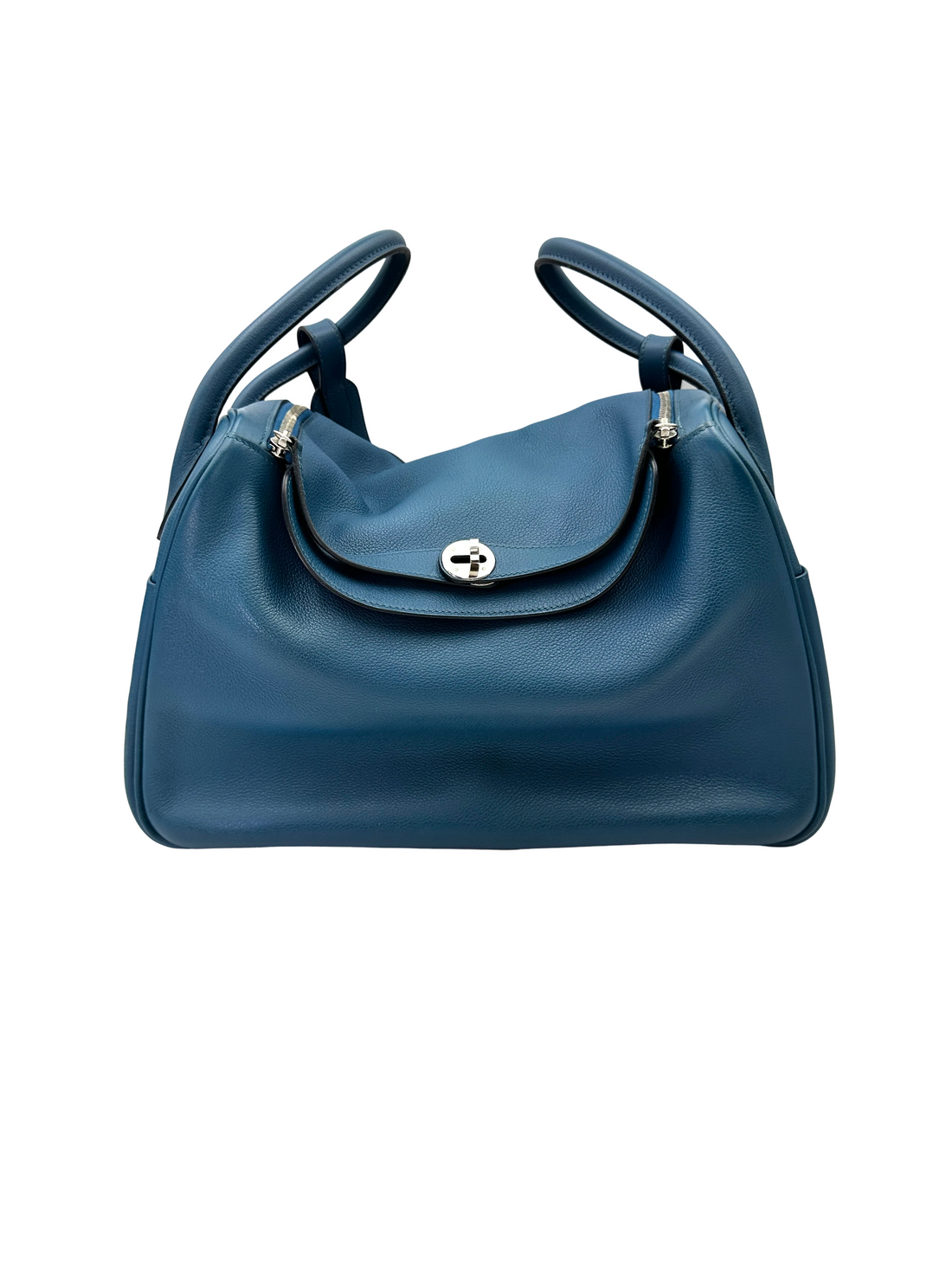 Hermes Lindy34 Blue Leather Handle Bag HR126