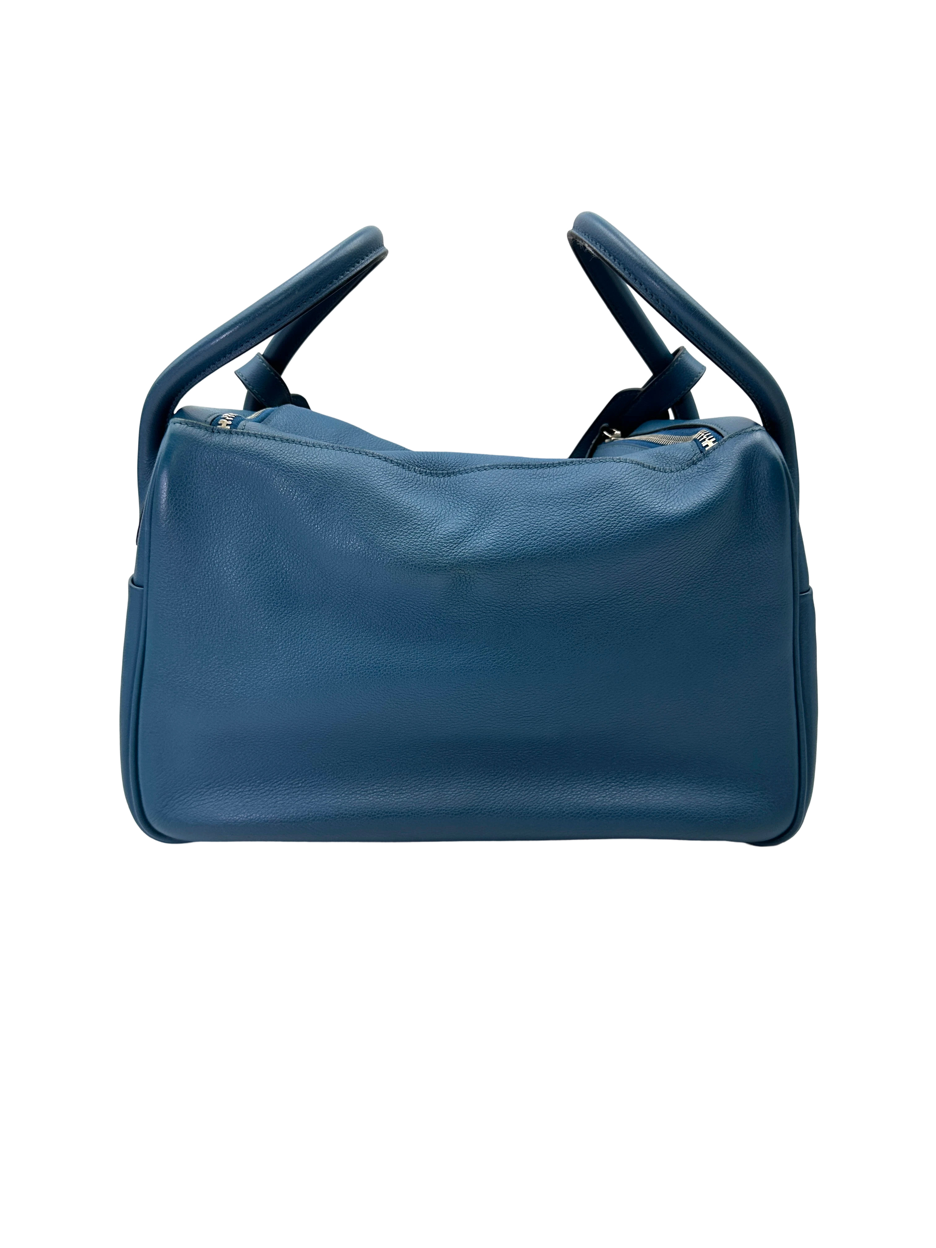 Hermes Lindy34 Blue Leather Handle Bag HR126