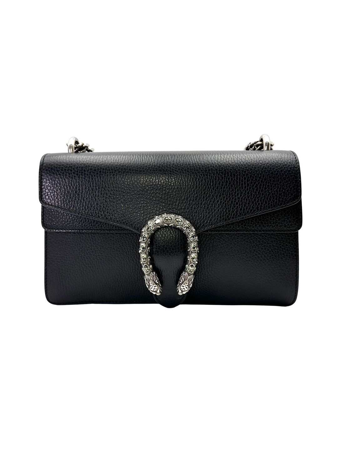 Gucci Dionysus Black Leather Medium Size Shoulder Bag GG1327