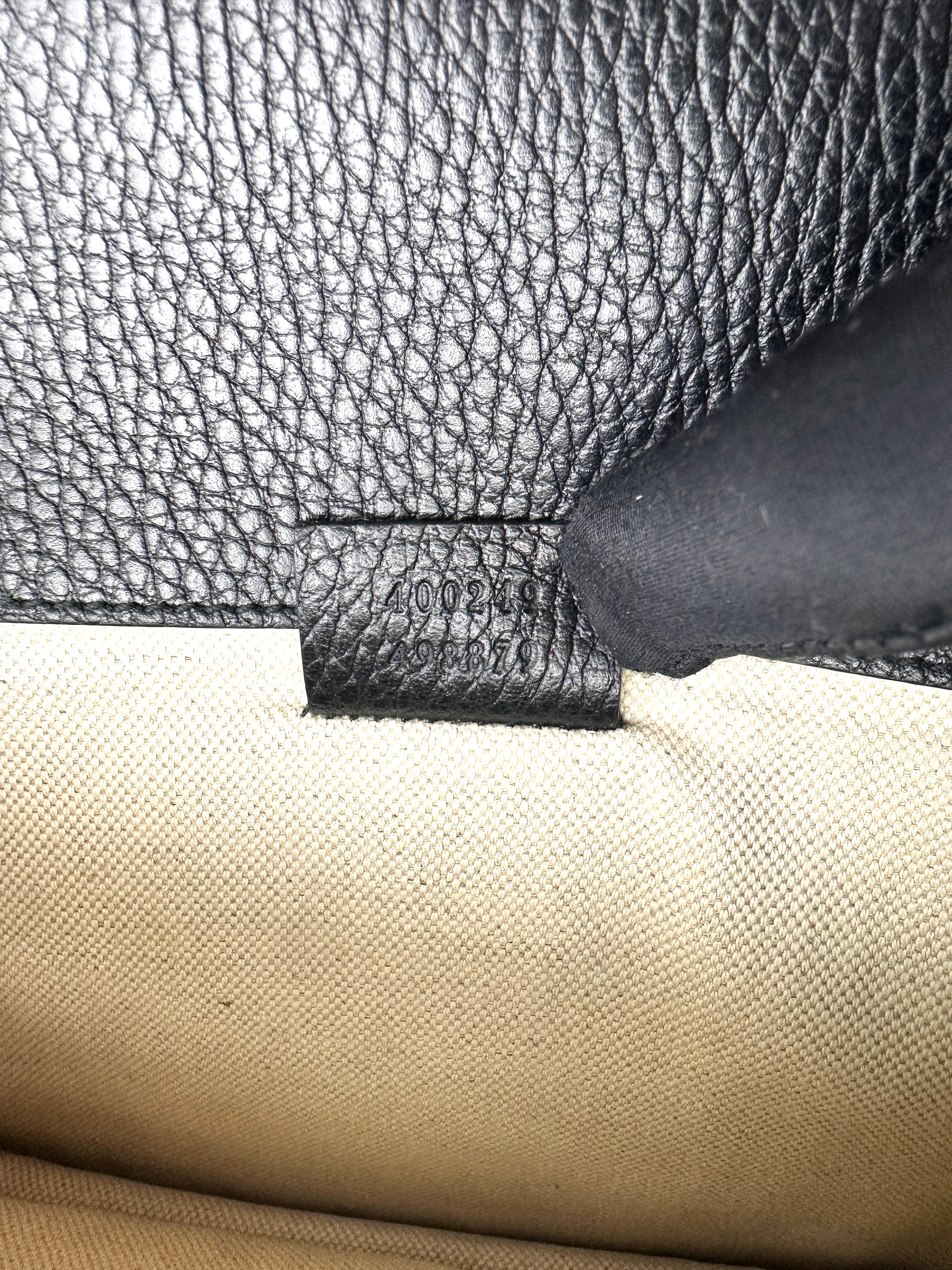 Gucci Dionysus Black Leather Medium Size Shoulder Bag GG1327