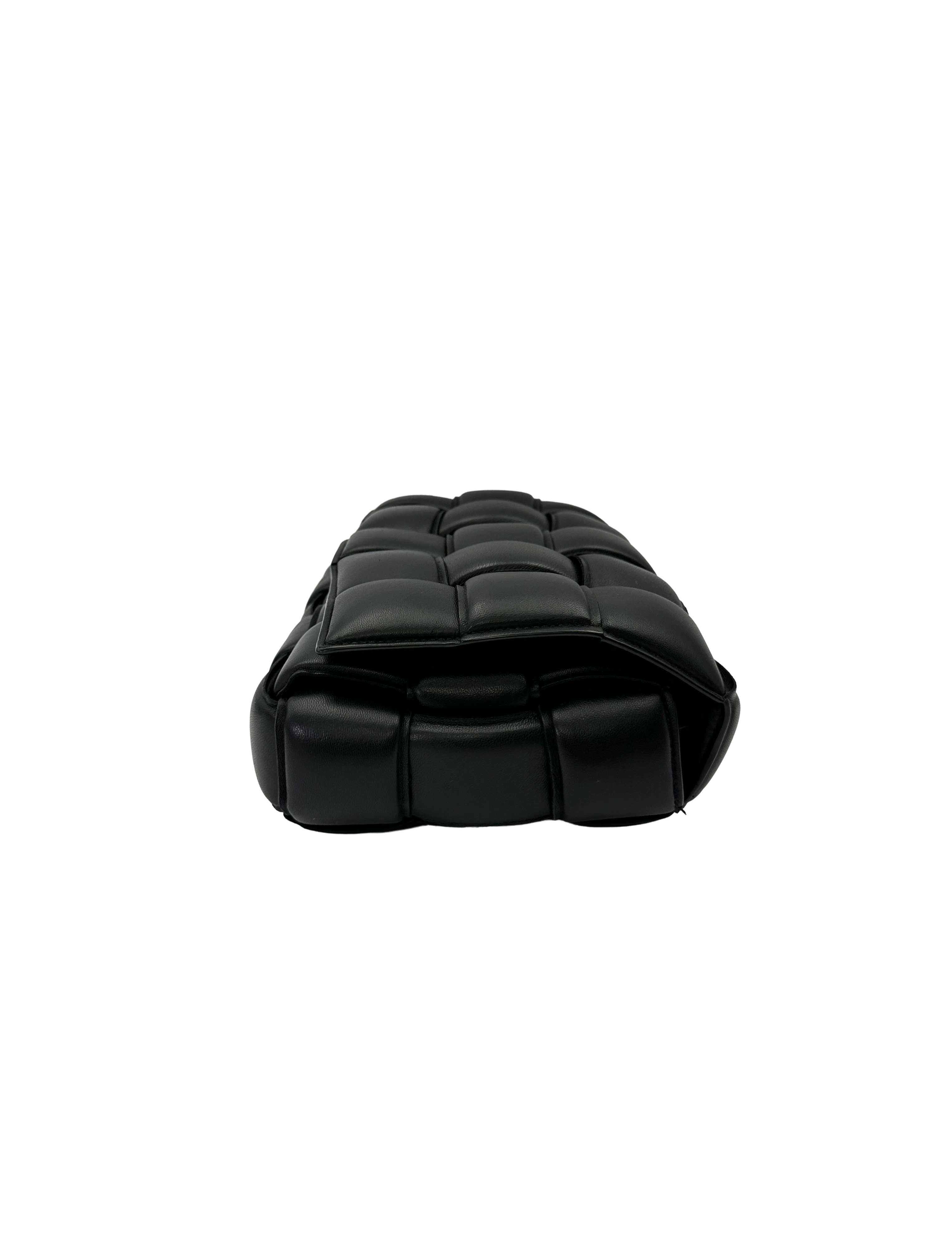 Bottega Veneta Padded Cassette Black Leather Shoulder Bag BV135