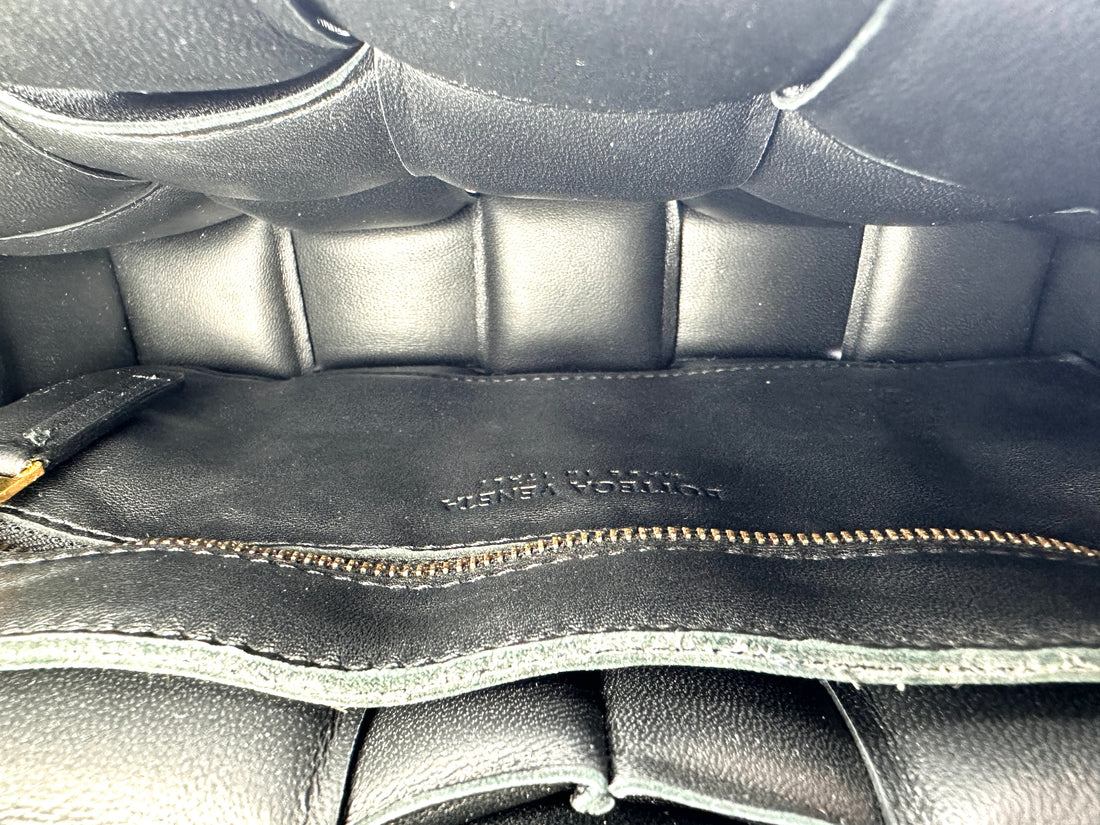 Bottega Veneta Padded Cassette Black Leather Shoulder Bag BV135
