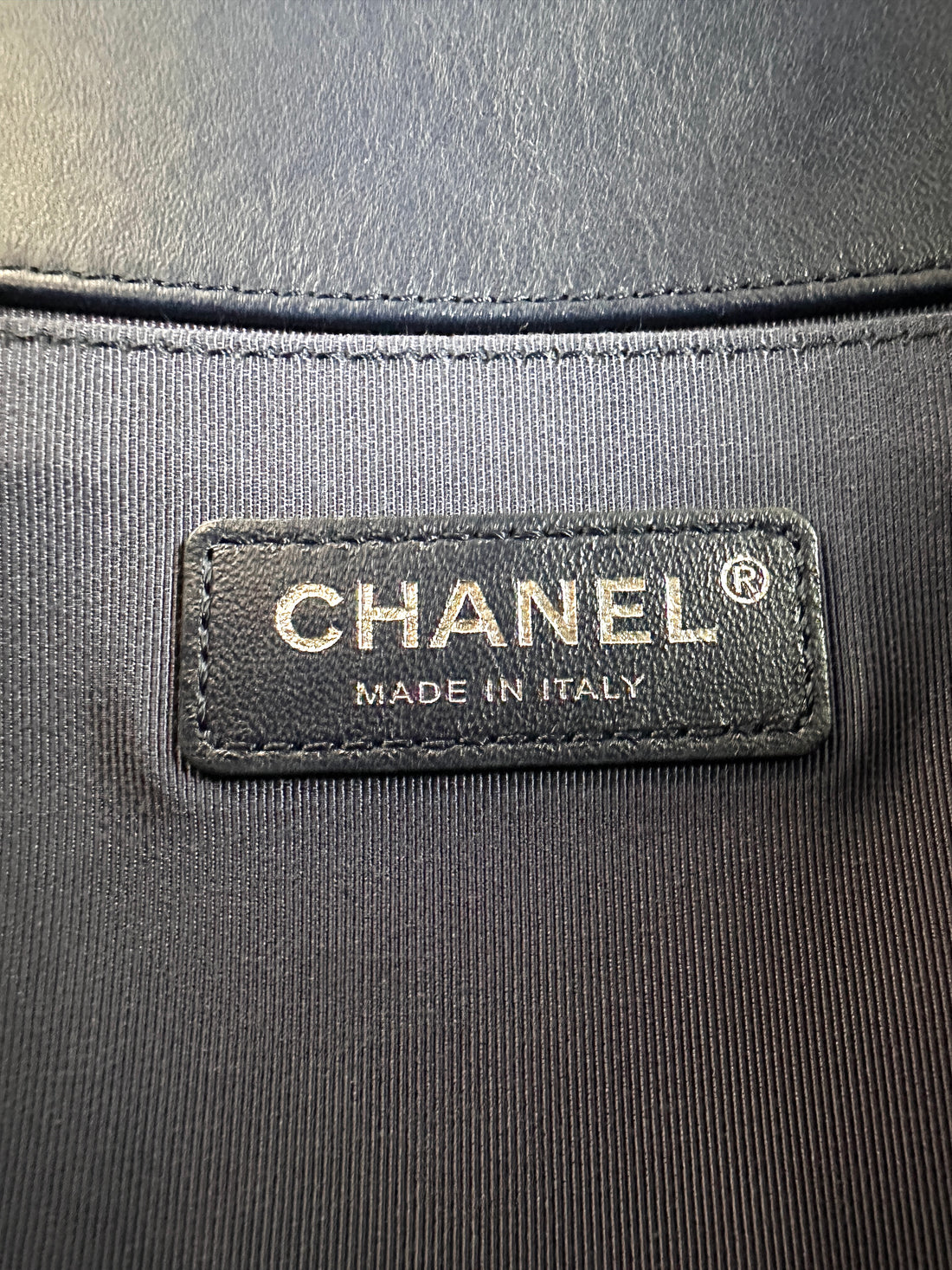 Chanel LeBoy Navy Quilted Leather Flap Bag With Silver Buckle(24***82) CC2173