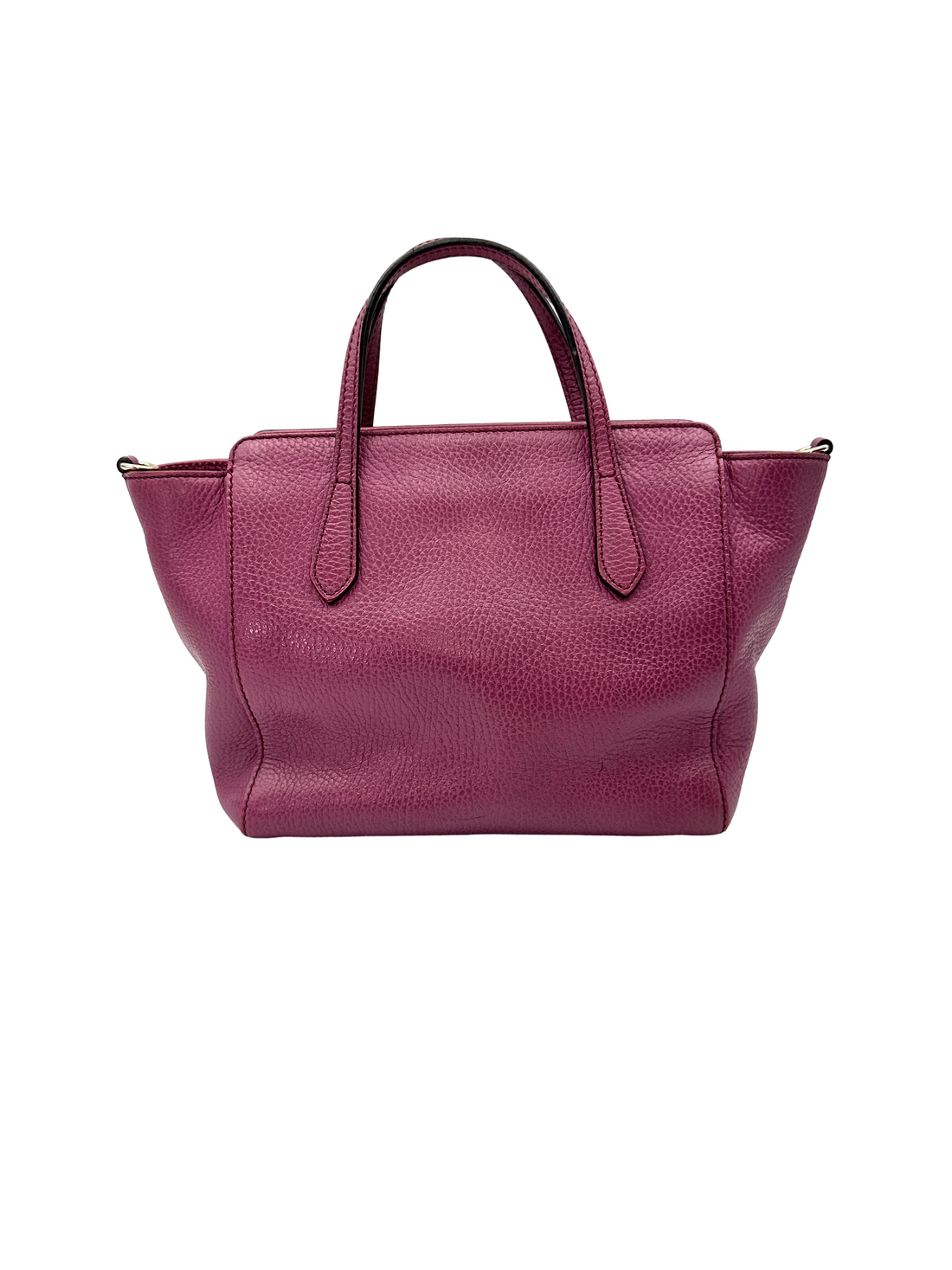 Gucci Swings Dark Red Leather Handle Bag GG1328