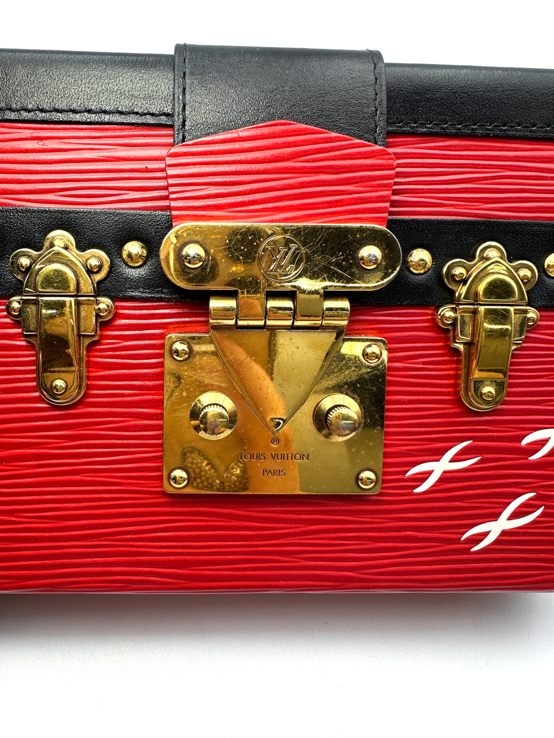 Louis Vuitton Petite Malle Red Epi Leather Shoulder Bag LV3036