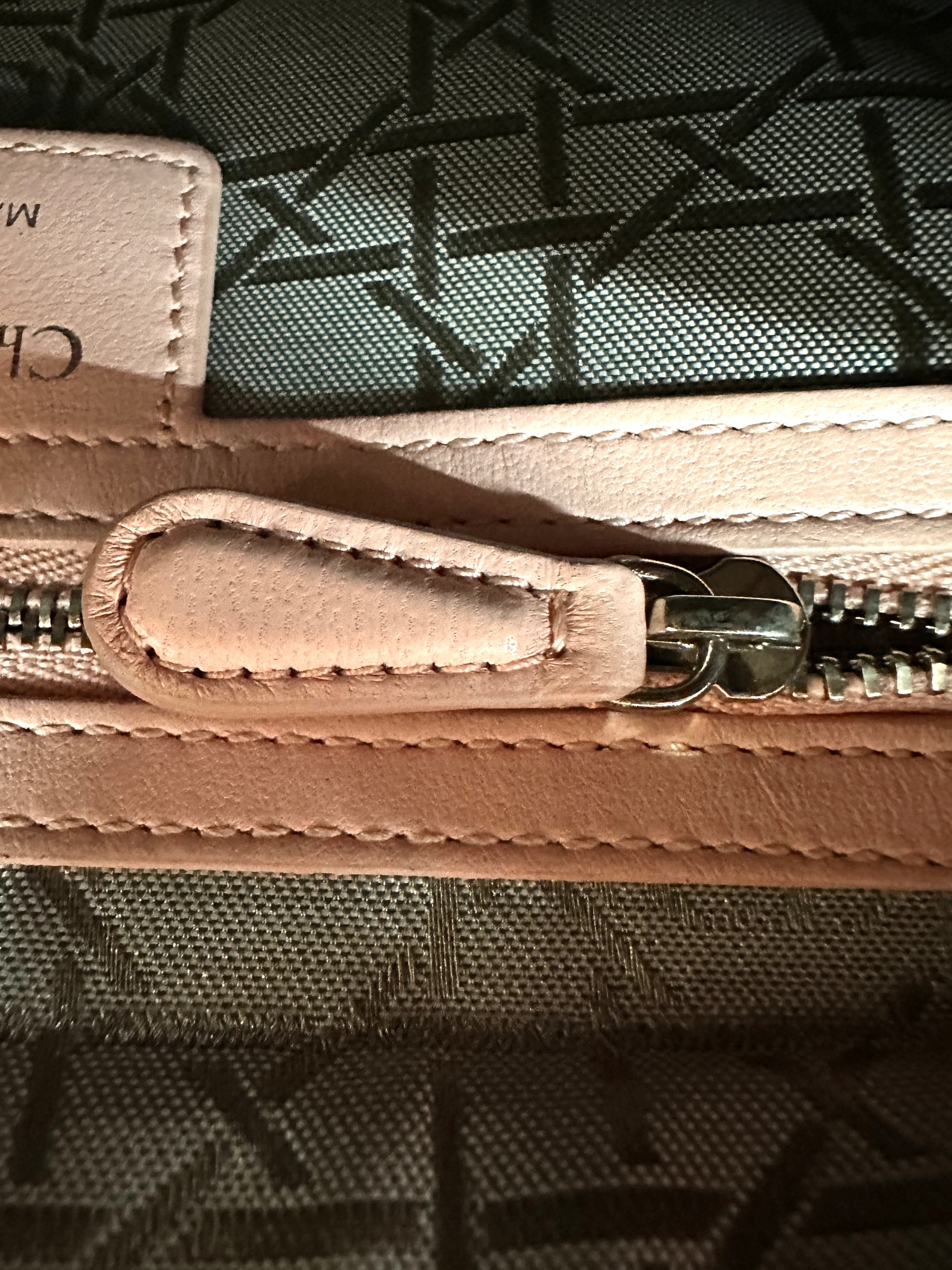 Christian Dior Lady Dior Pink Cannage Leather Handle Bag With Silver Charms DR803