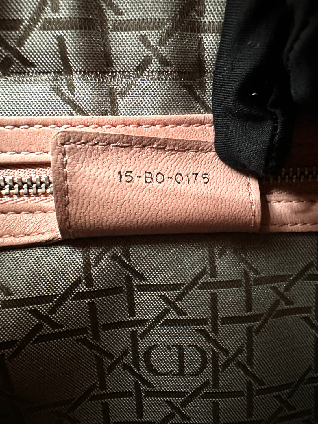 Christian Dior Lady Dior Pink Cannage Leather Handle Bag With Silver Charms DR803