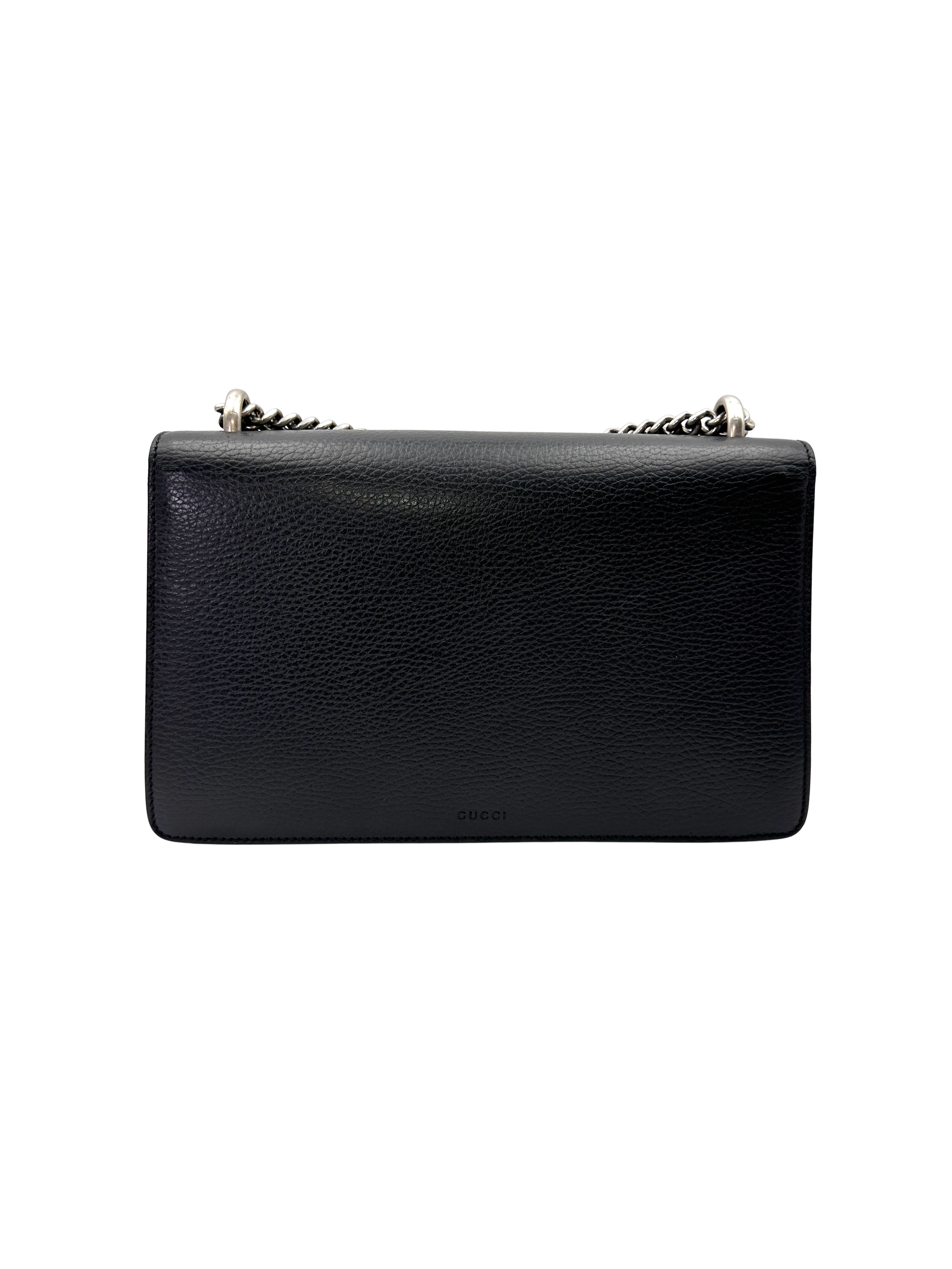 Gucci Dionysus Black Leather Shoulder Bag GG1330