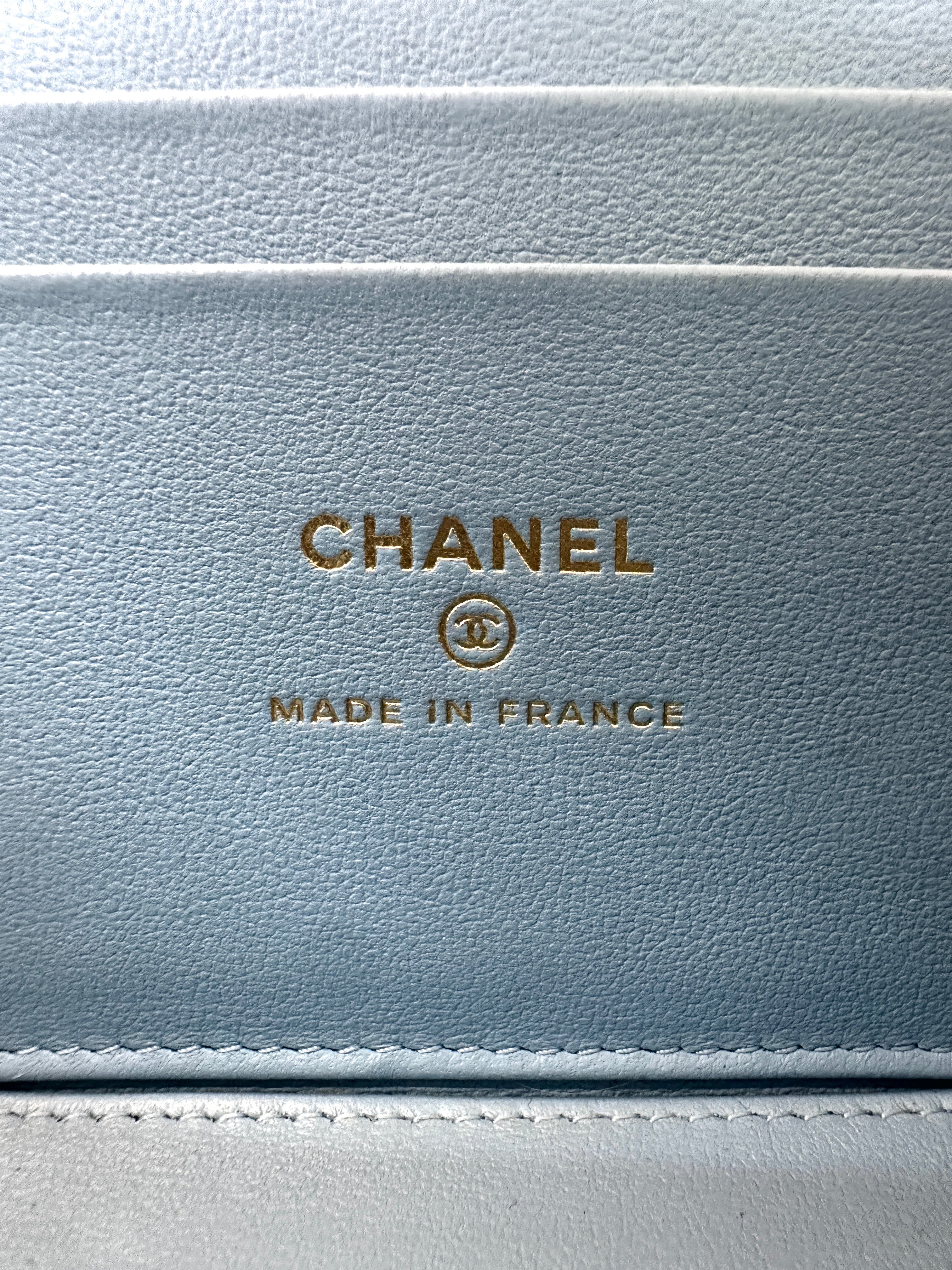 Chanel Navy Quilted Lambskin Top Handle Vanity Case(LT***CH) CC2177