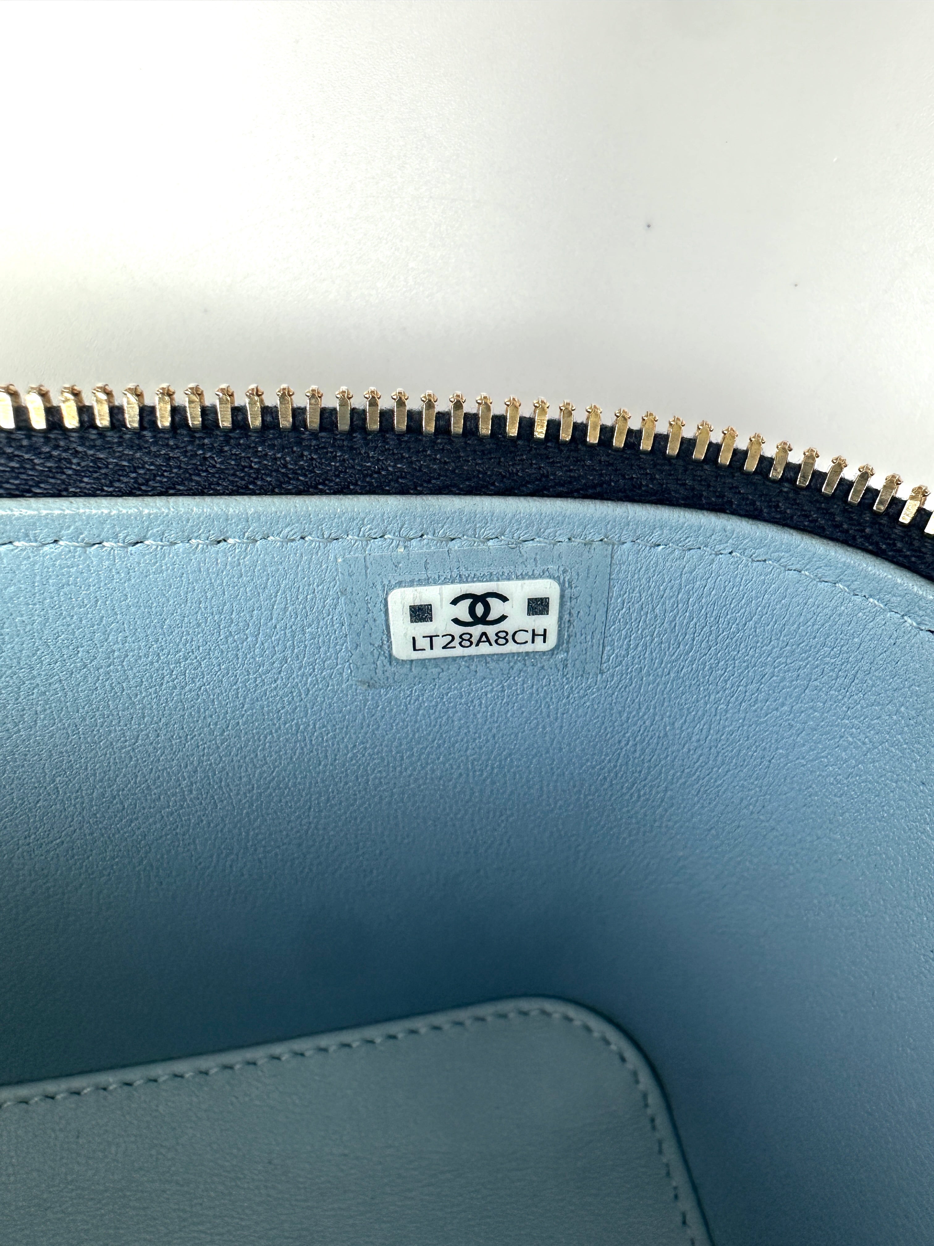 Chanel Navy Quilted Lambskin Top Handle Vanity Case(LT***CH) CC2177