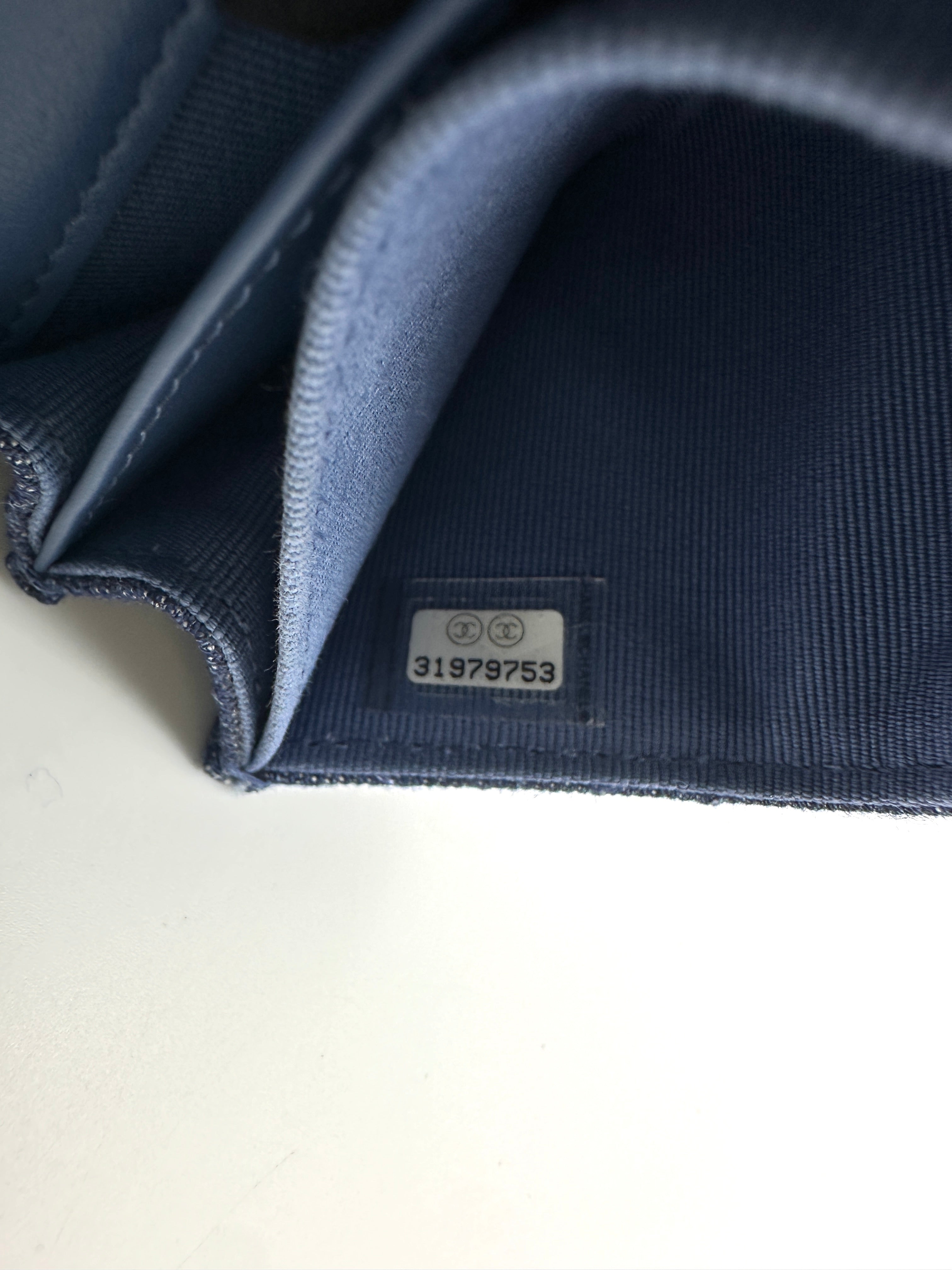 Chanel 19 Blue Denim Quilted Leather Wallet On Chain(31***53) CC2180