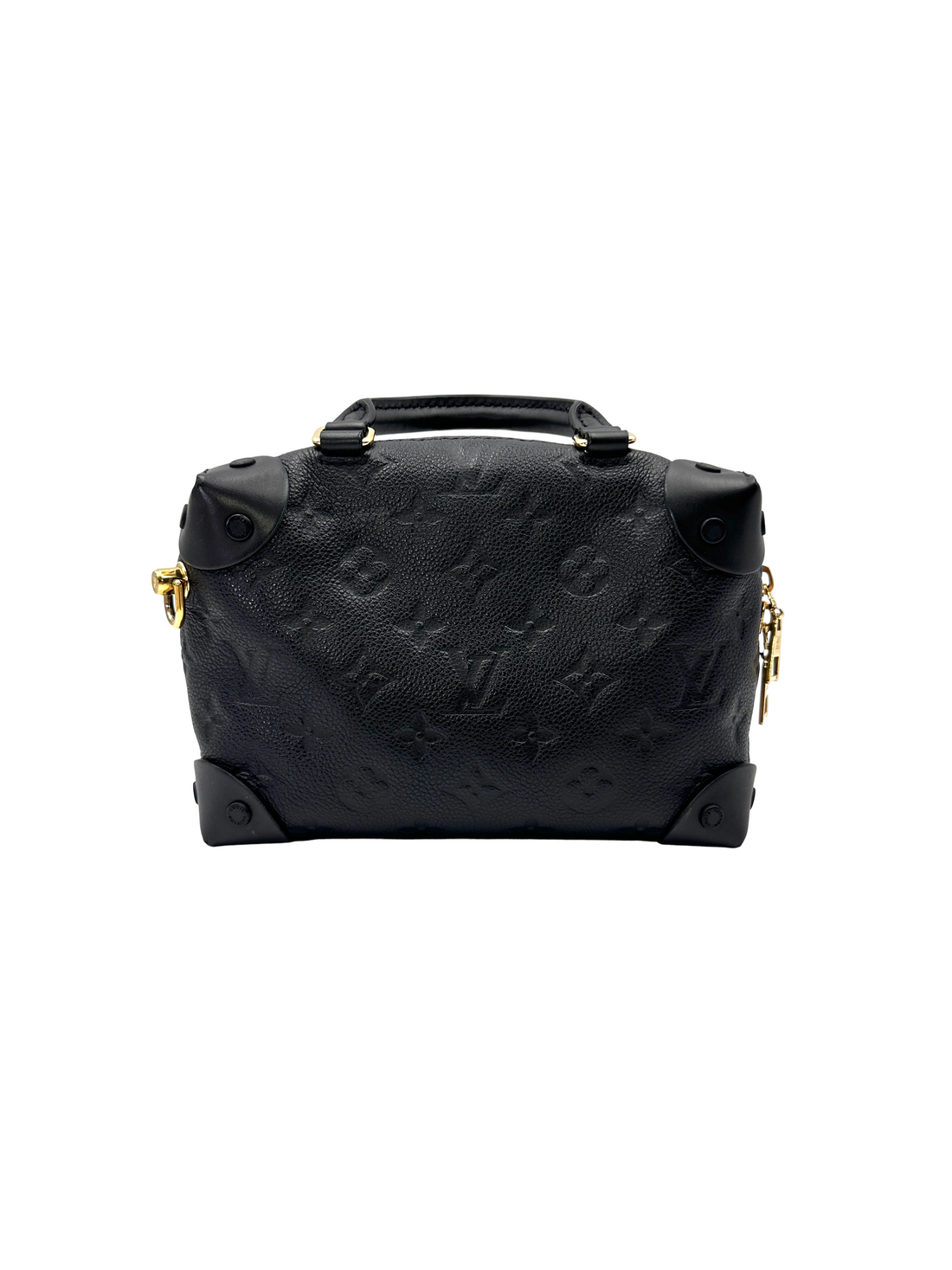 Louis Vuitton Petite Malle Souple Black Monogram Empreinte Handle Bag LV3038