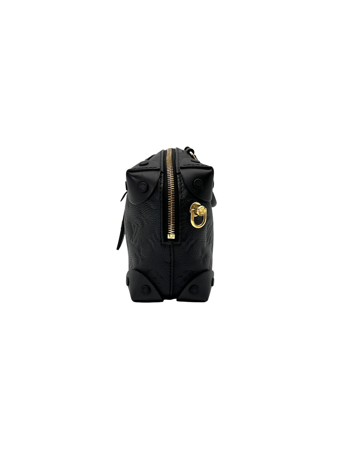 Louis Vuitton Petite Malle Souple Black Monogram Empreinte Handle Bag LV3038