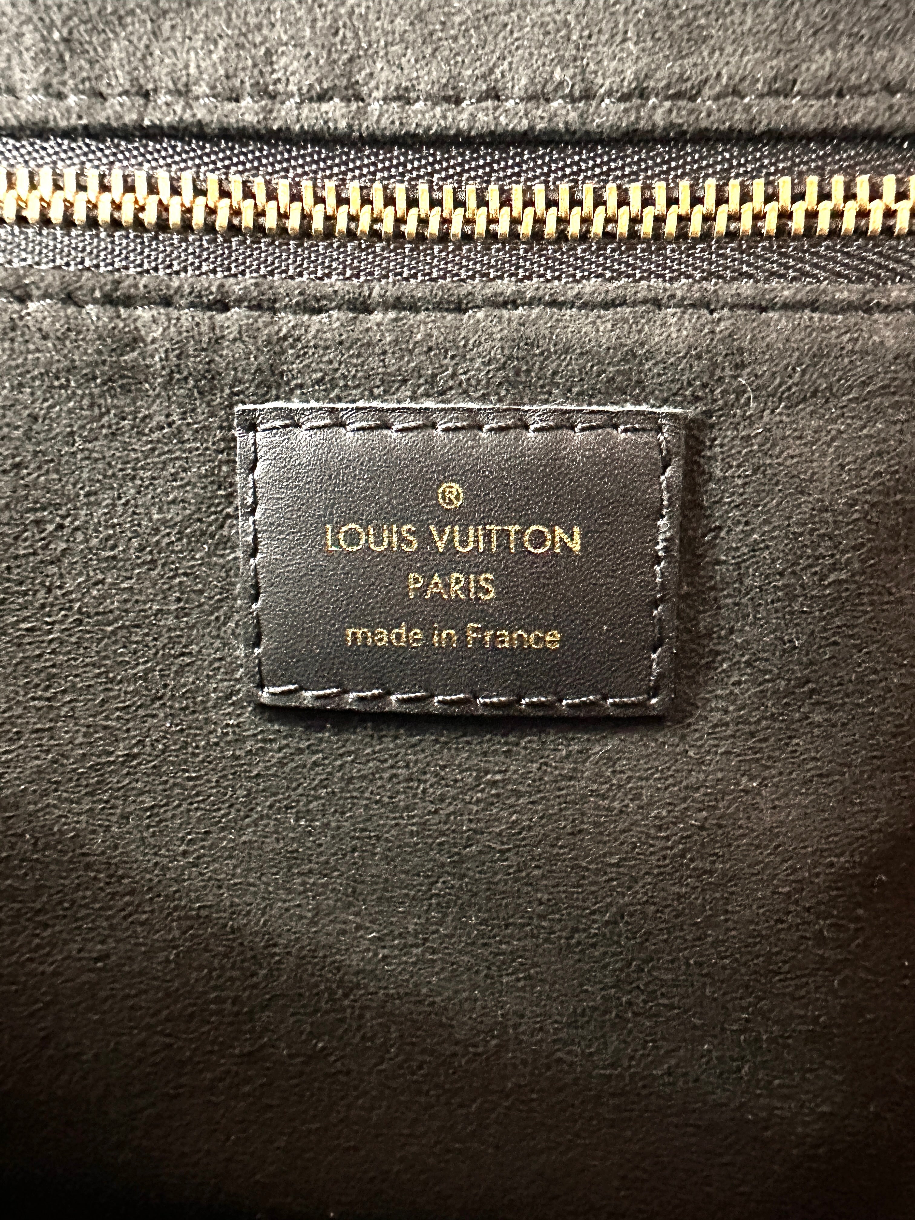 Louis Vuitton Petite Malle Souple Black Monogram Empreinte Handle Bag LV3038
