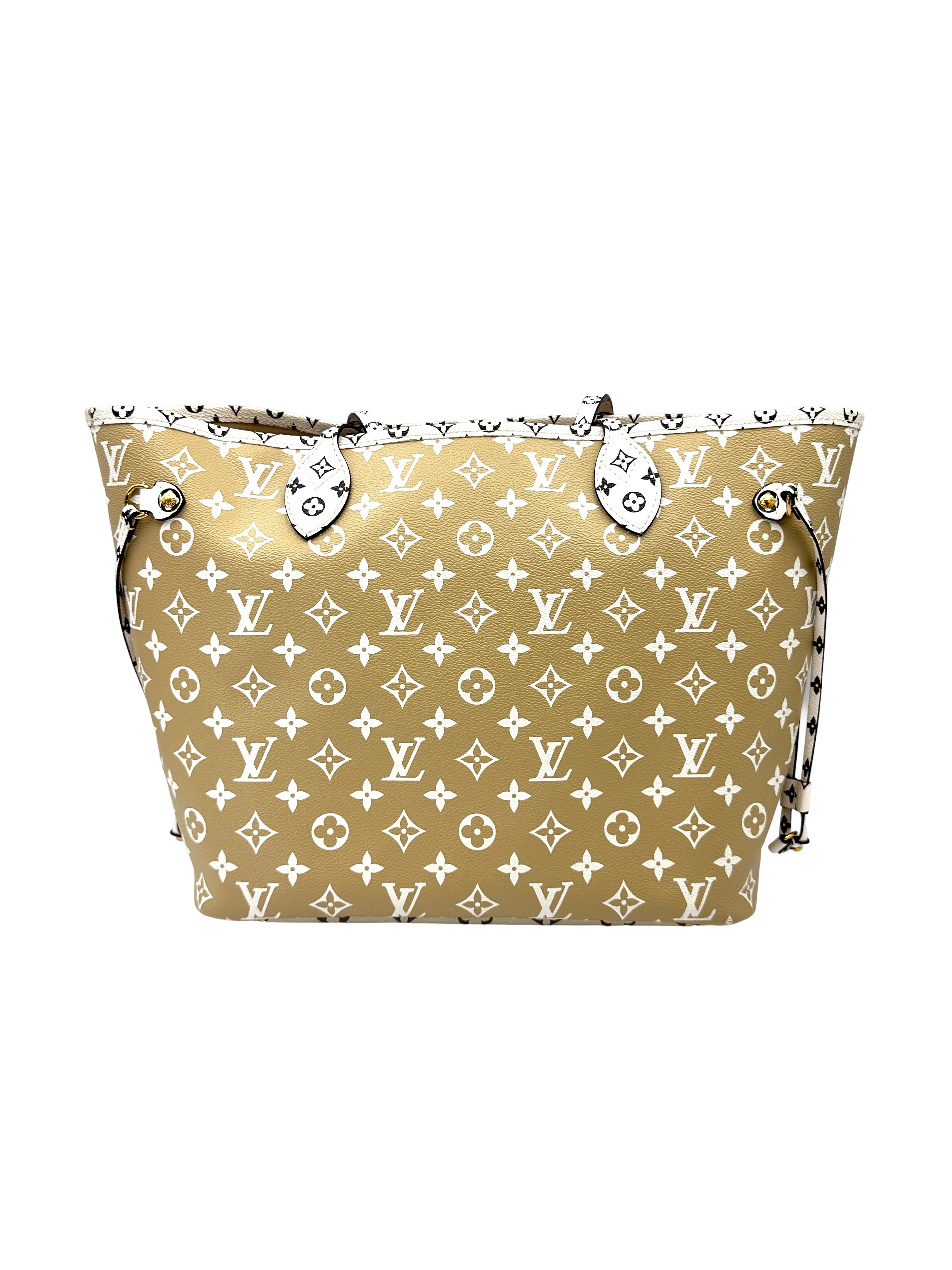 Louis Vuitton Neverfull MM Green/White Giant Monogram Handle Bag LV3039