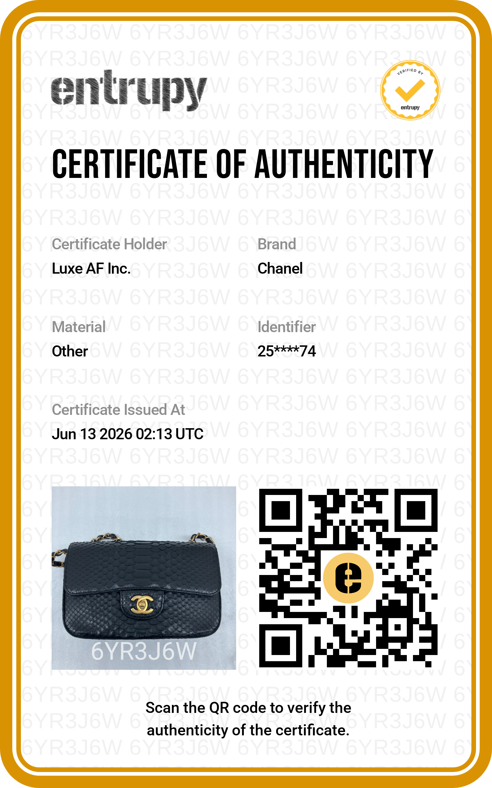 Chanel Classic Flap Black Python Leather Shoulder Bag With Gold Hardware(25***74) IRIS242