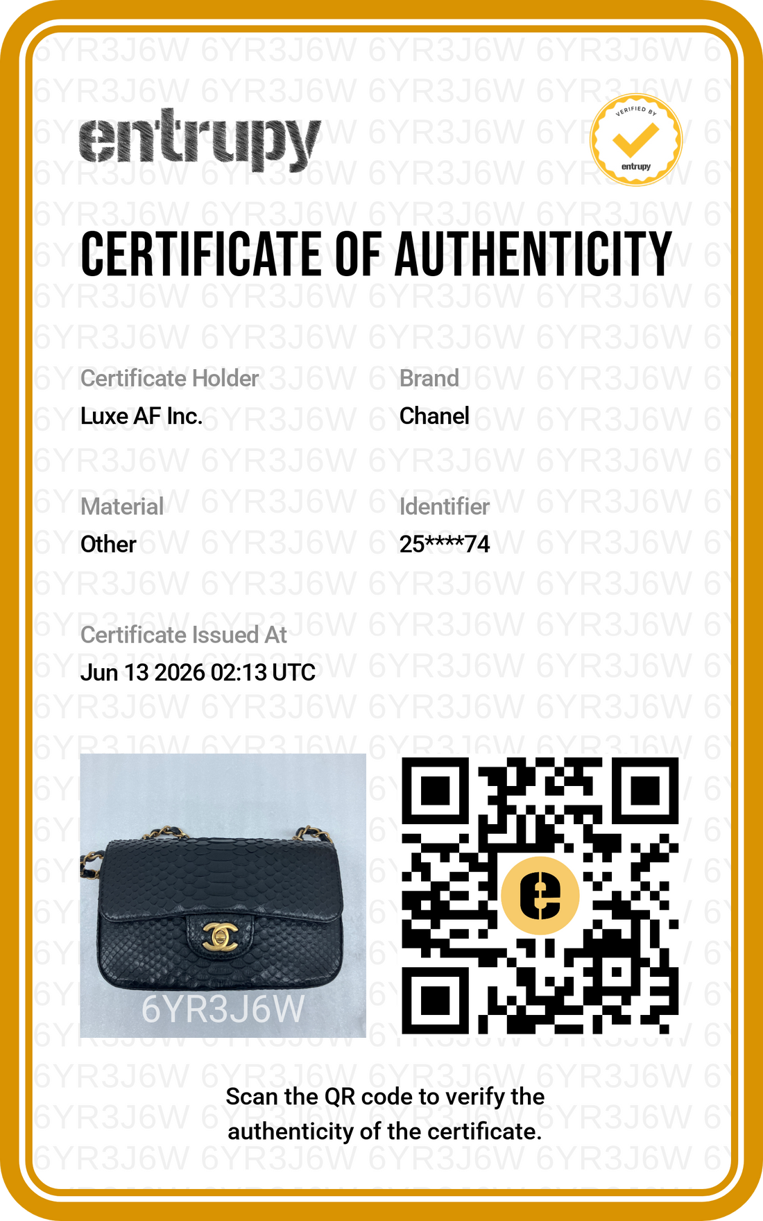 Chanel Classic Flap Black Python Leather Shoulder Bag With Gold Hardware(25***74) IRIS242