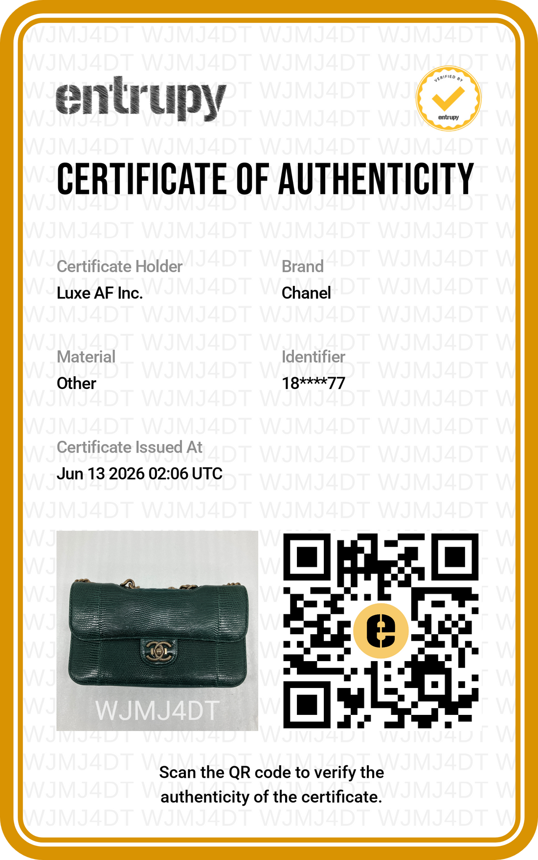 Chanel Green Embossed Lizard Leather Shoulder Bag(18***77) IRIS243