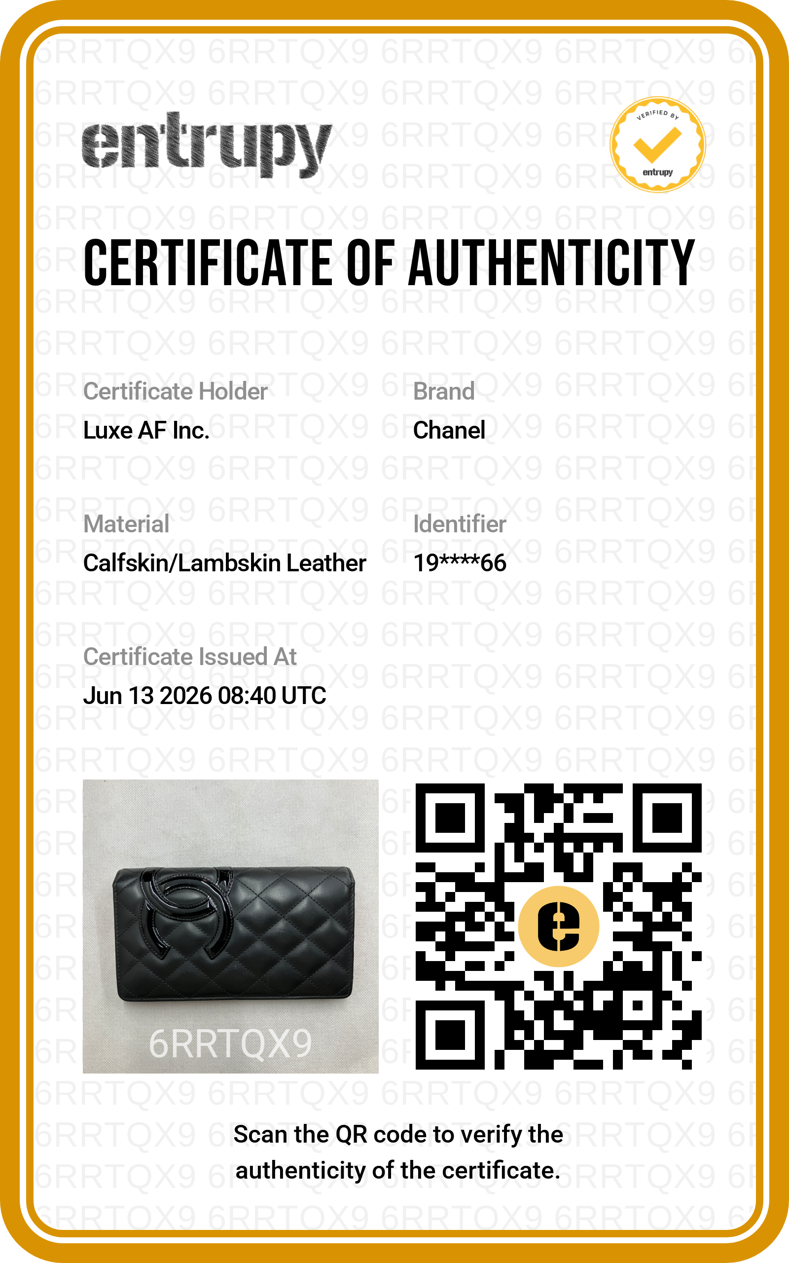 Chanel Cambon Line Black Quilted Leather Wallet(19***66) CC2178