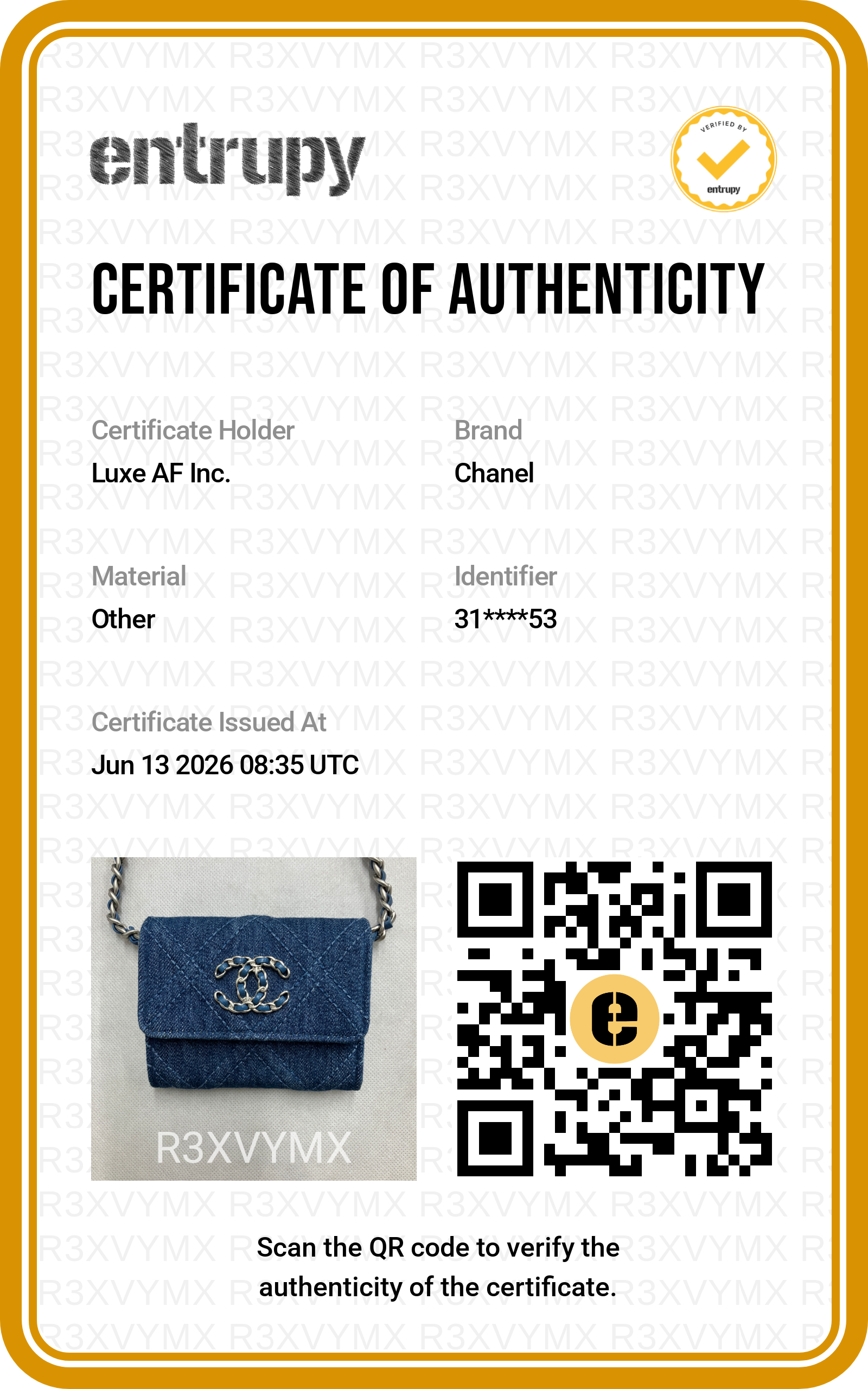 Chanel 19 Blue Denim Quilted Leather Wallet On Chain(31***53) CC2180