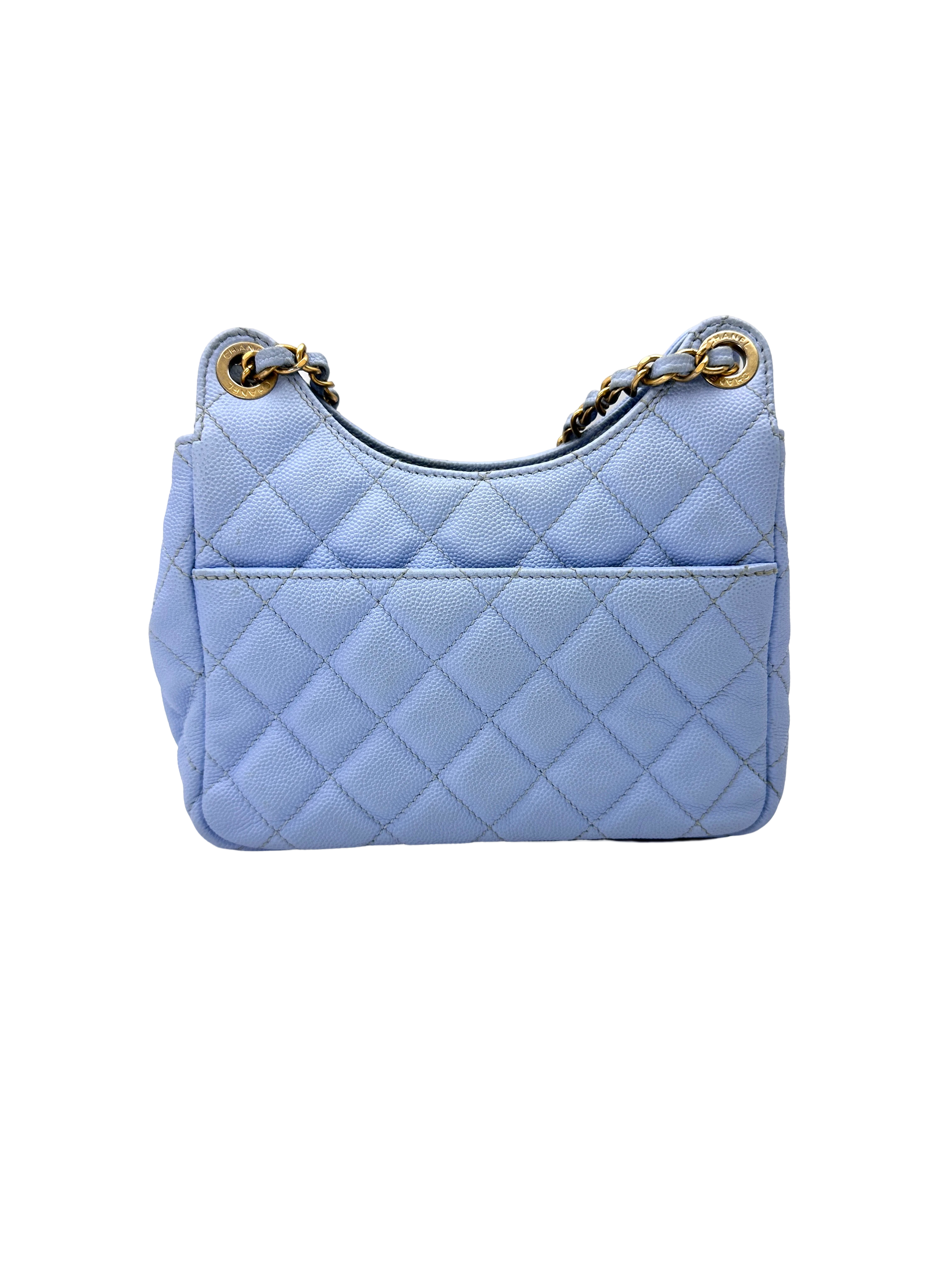 Chanel 23P Light Blue Quilted Leather Hobo Bag(TK***A8) IRIS245