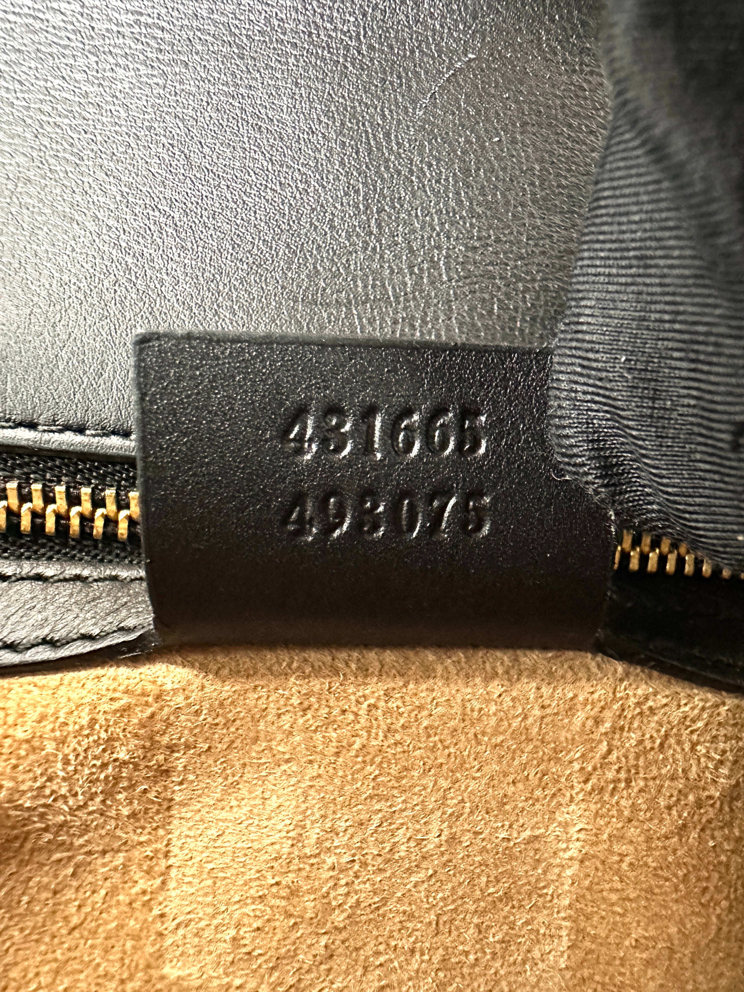 Gucci Sylvie Green Python Leather Large Size Handle Bag GG1331