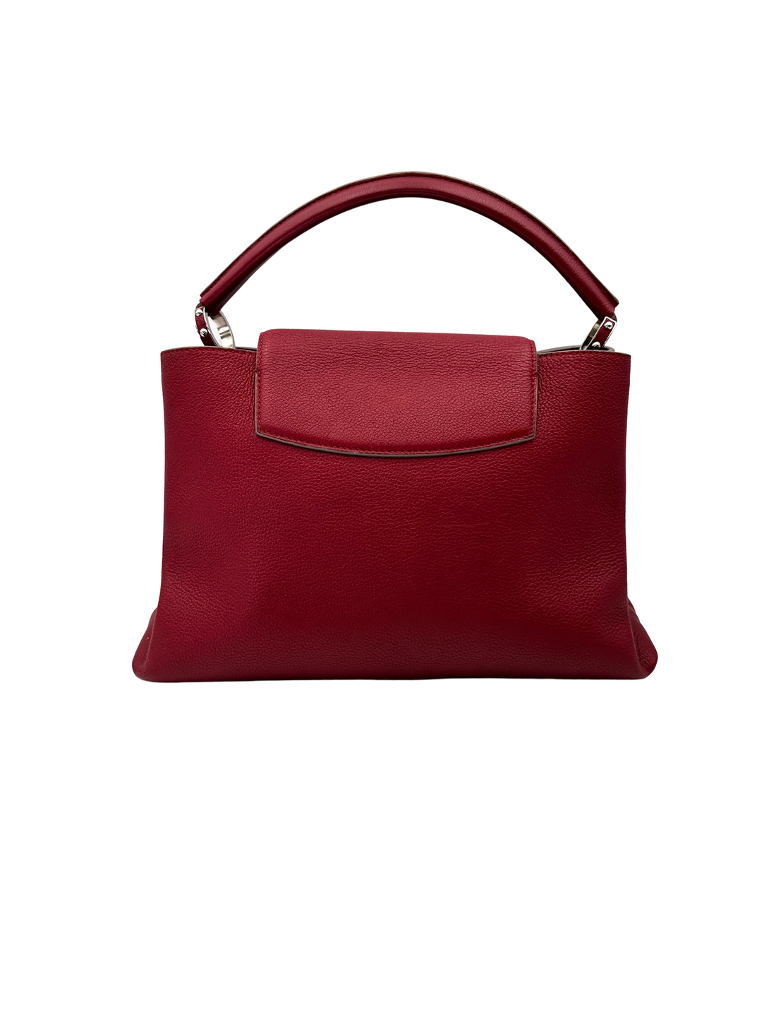 Louis Vuitton Capucines Red Taurillon Leather Handle Bag LV3047