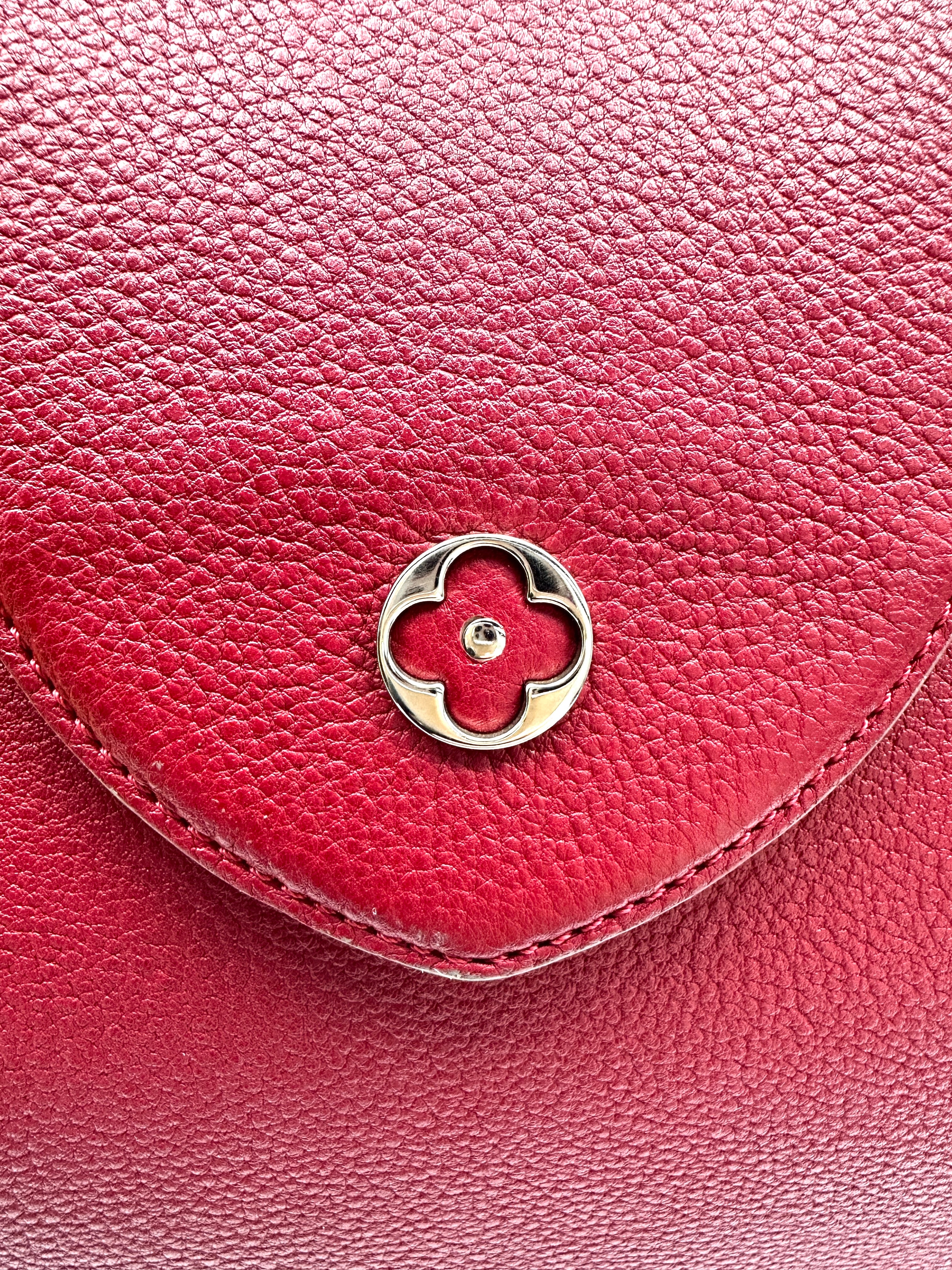 Louis Vuitton Capucines Red Taurillon Leather Handle Bag LV3047