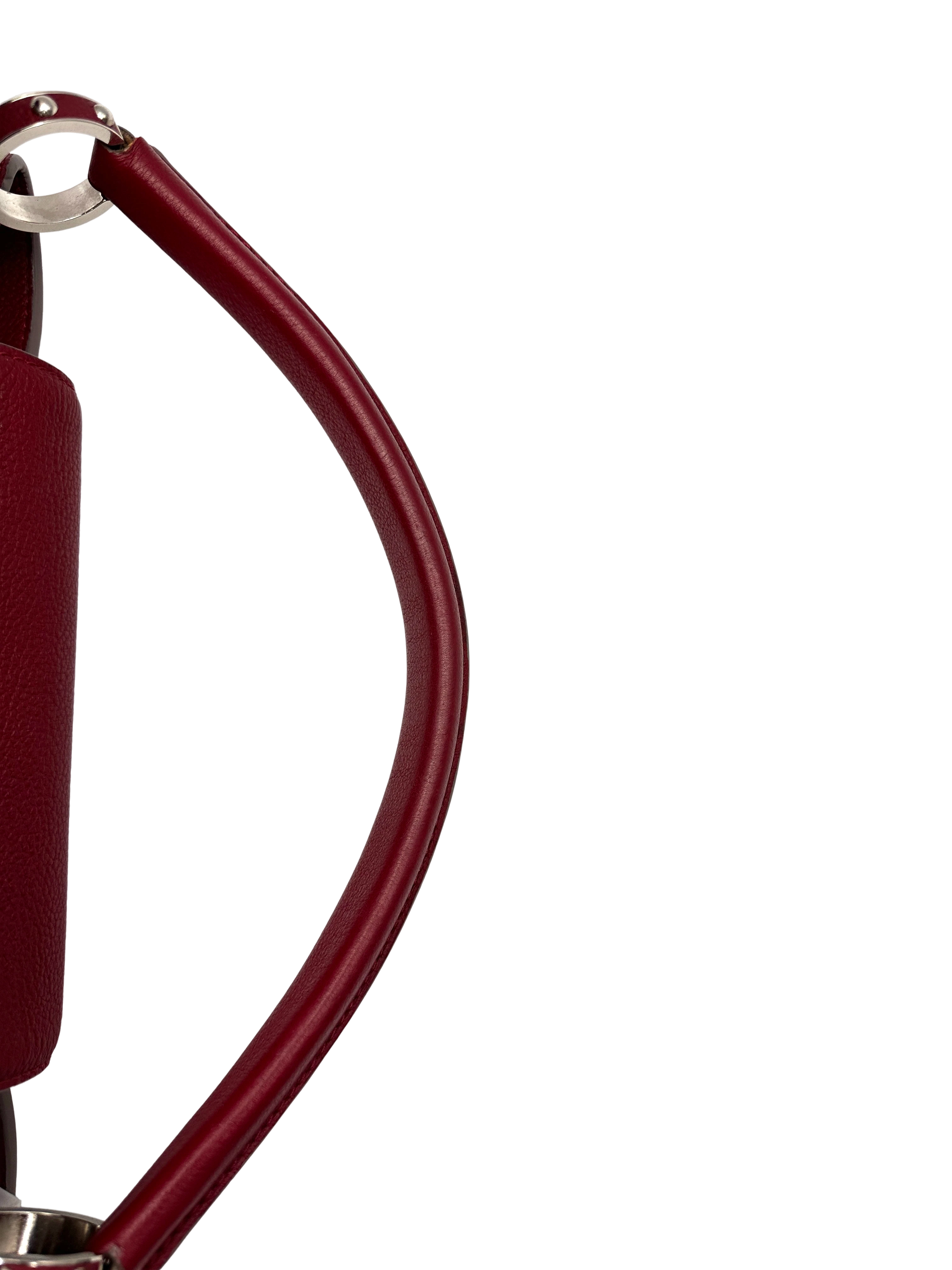 Louis Vuitton Capucines Red Taurillon Leather Handle Bag LV3047
