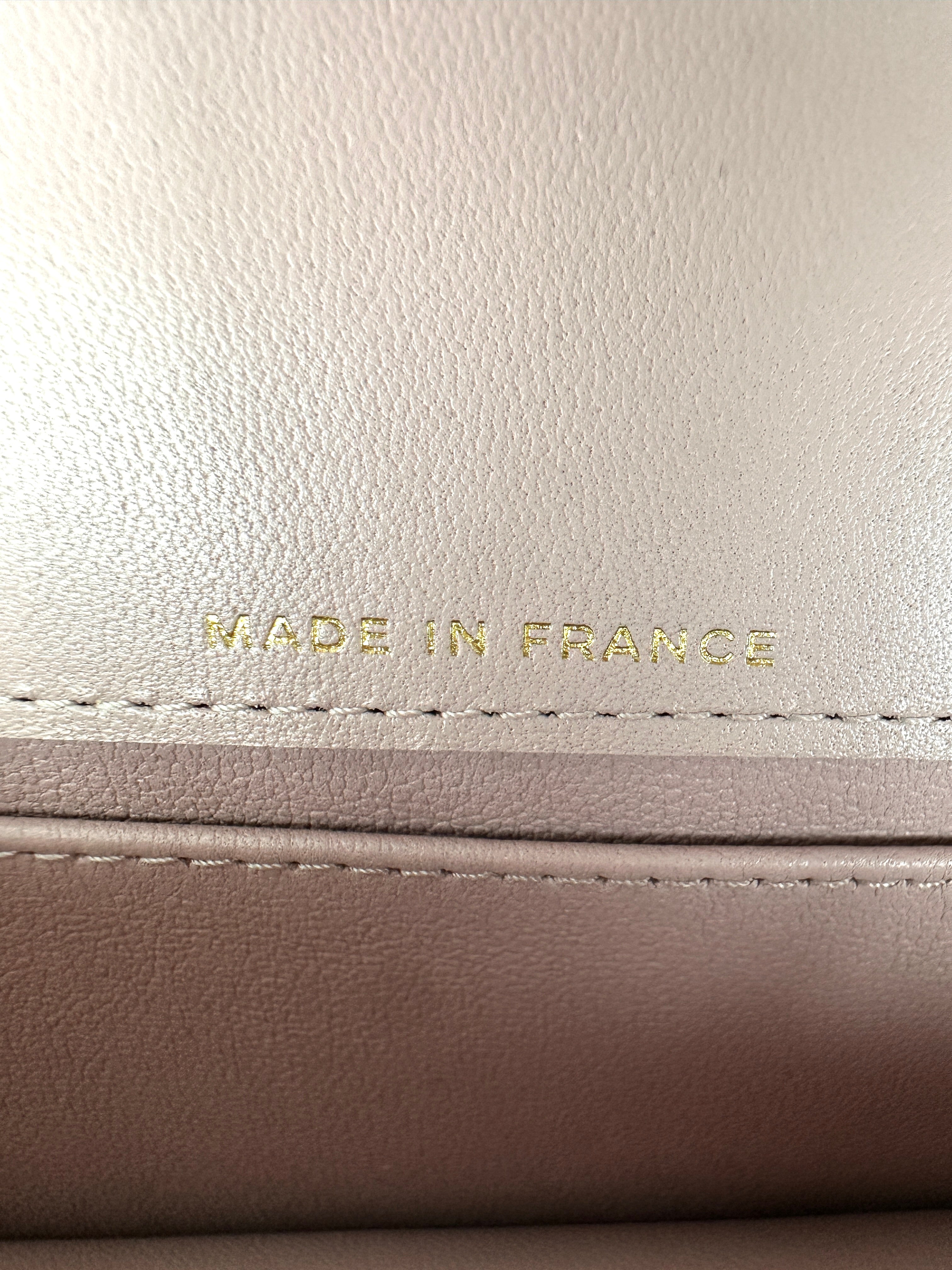 Chanel Classic Flap Pink Quilted Lambskin Top Handle Shoulder Bag(XU***XC) IRIS247