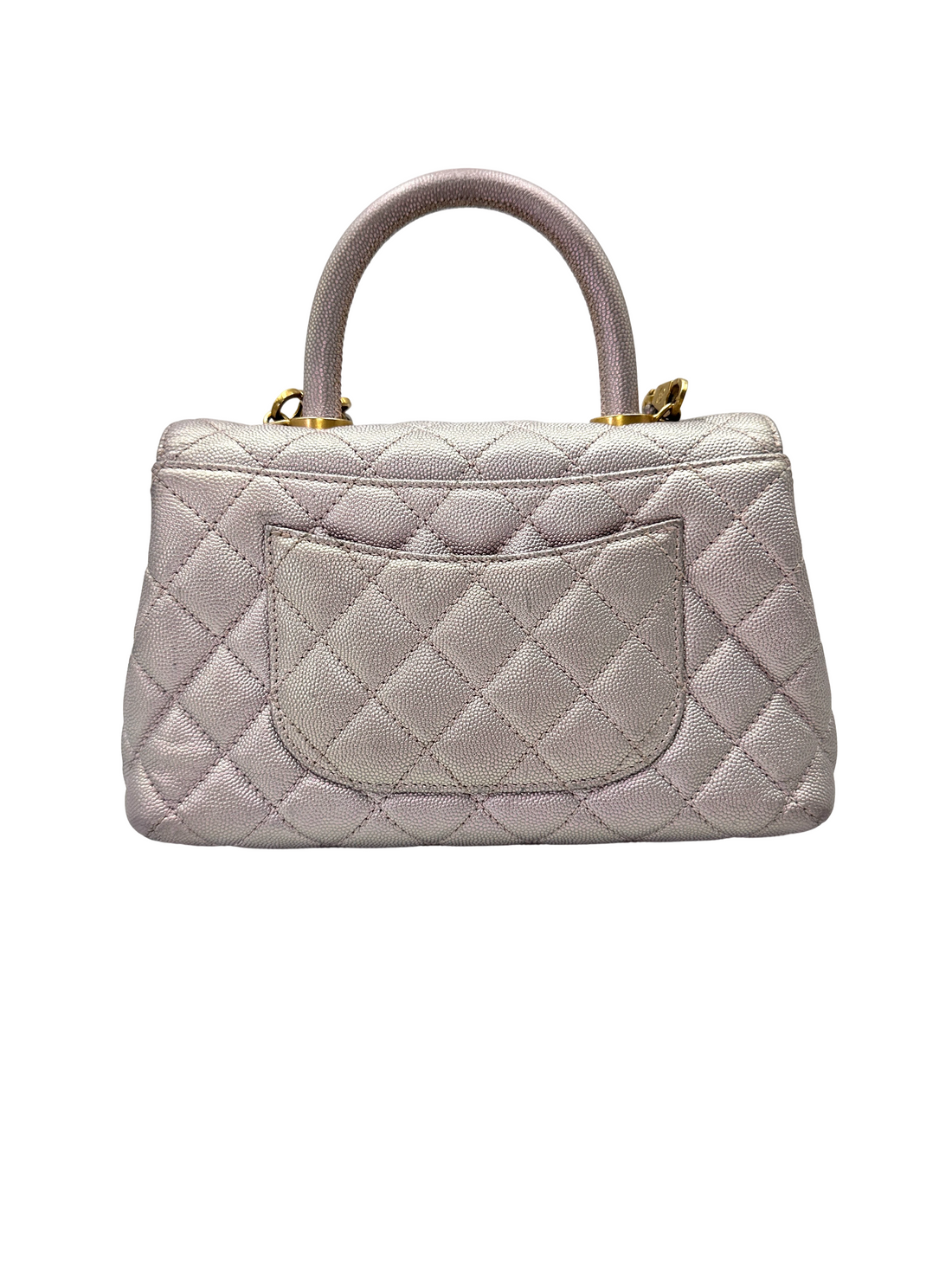 Chanel CoCo Handle Iridescent Purple Quilted Leather Small Size Shoulder Bag(GE***N0) IRIS244