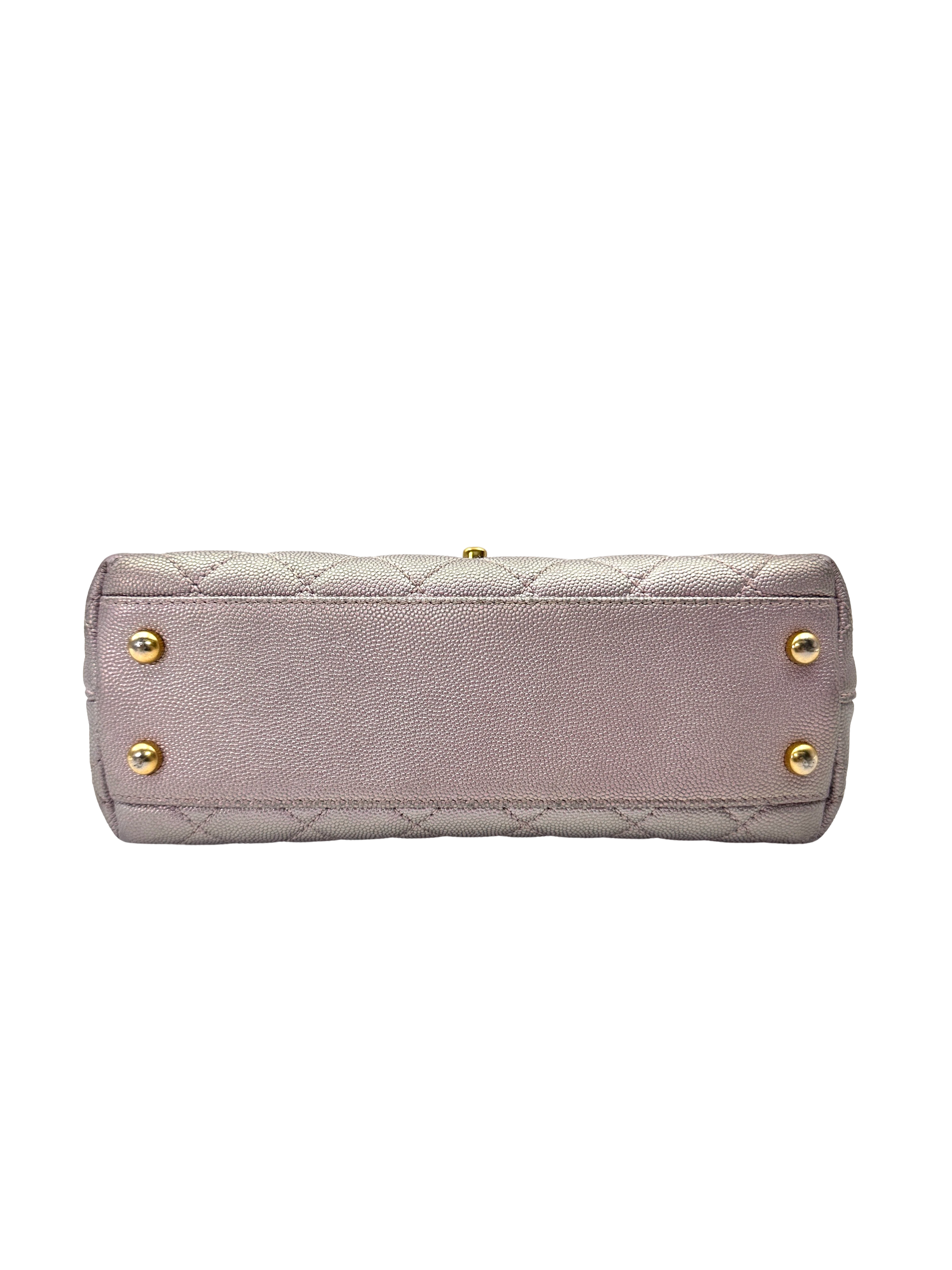 Chanel CoCo Handle Iridescent Purple Quilted Leather Small Size Shoulder Bag(GE***N0) IRIS244