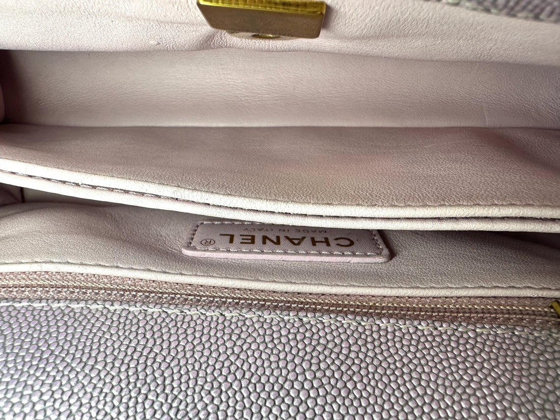 Chanel CoCo Handle Iridescent Purple Quilted Leather Small Size Shoulder Bag(GE***N0) IRIS244
