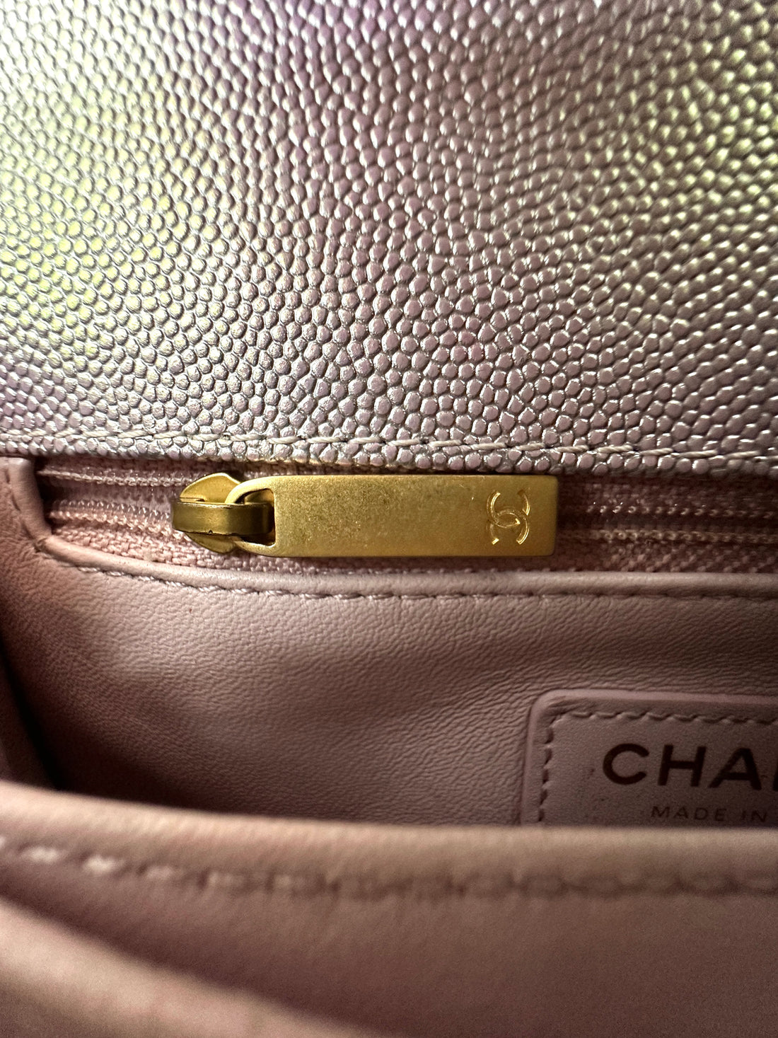 Chanel CoCo Handle Iridescent Purple Quilted Leather Small Size Shoulder Bag(GE***N0) IRIS244