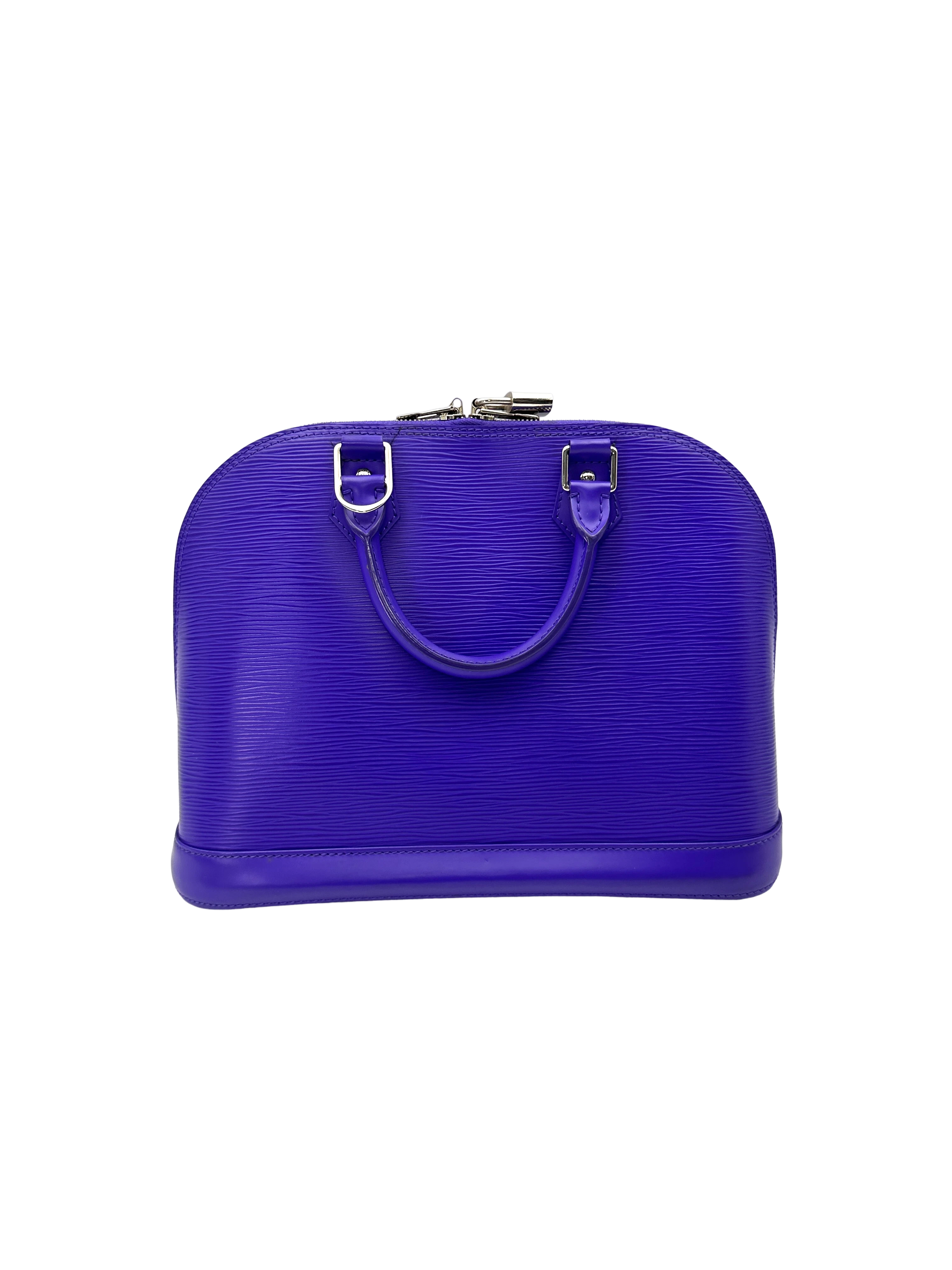 Louis Vuitton Alma Blue Epi Leather Handle Bag LV3042