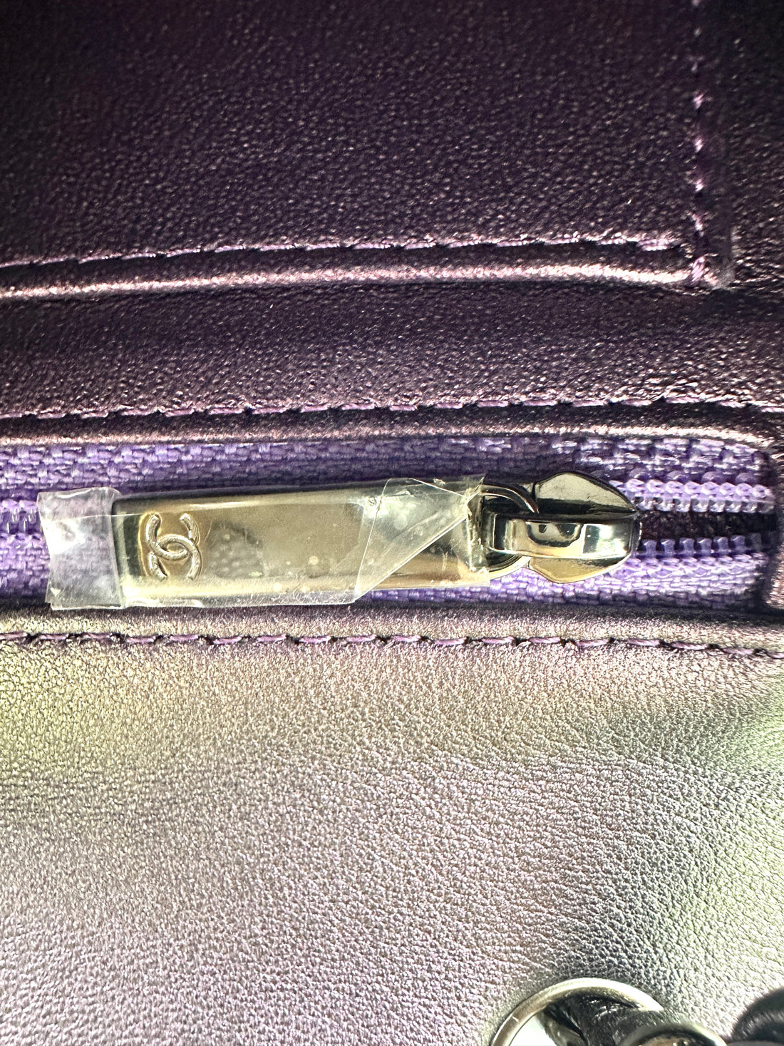Chanel Classic Flap Iridescent Purple Quilted Leather Shoulder Bag With Silver Buckle(24***29) IRIS246