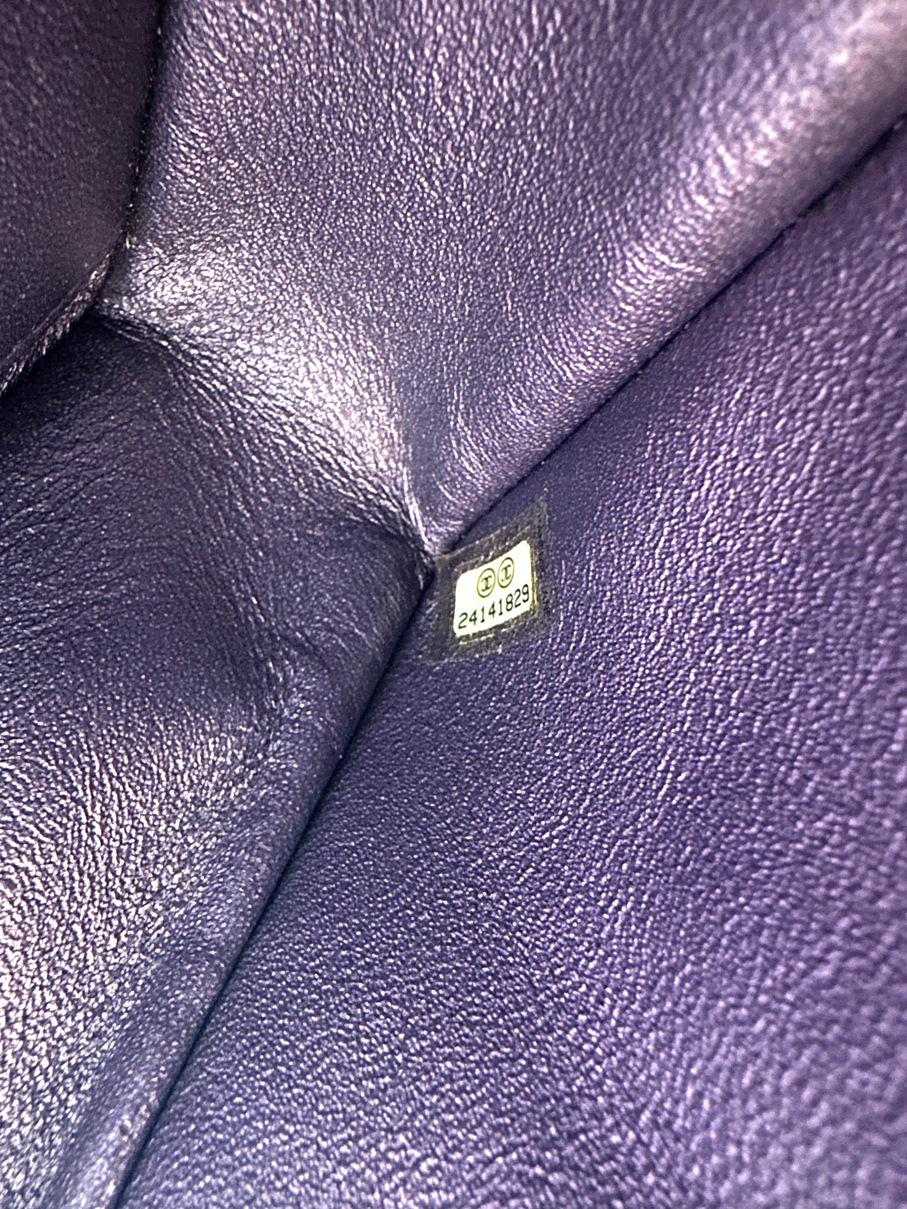 Chanel Classic Flap Iridescent Purple Quilted Leather Shoulder Bag With Silver Buckle(24***29) IRIS246