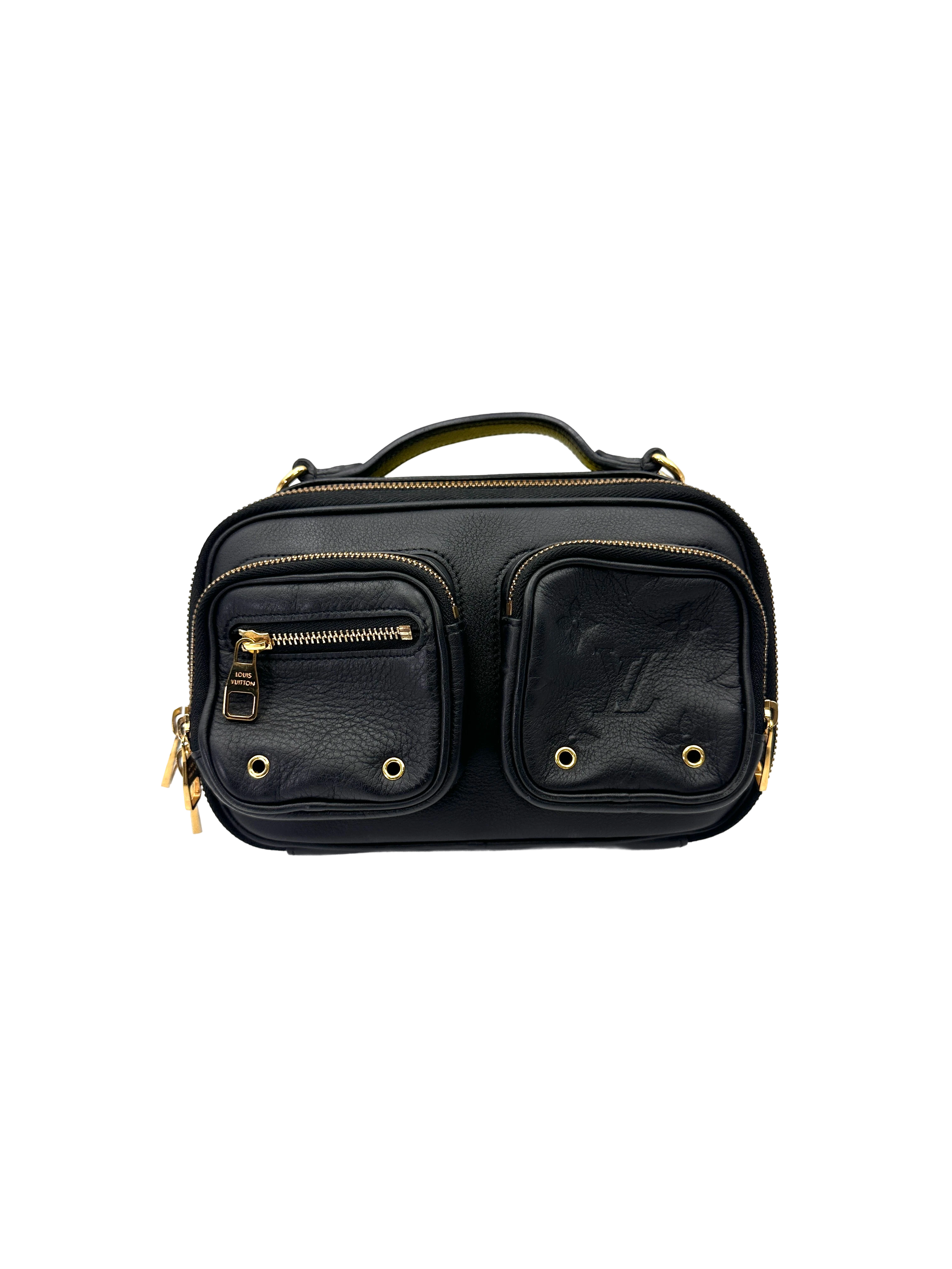 Louis Vuitton Utility Crossbody Black Empreinte Leather Handle Bag LV3046