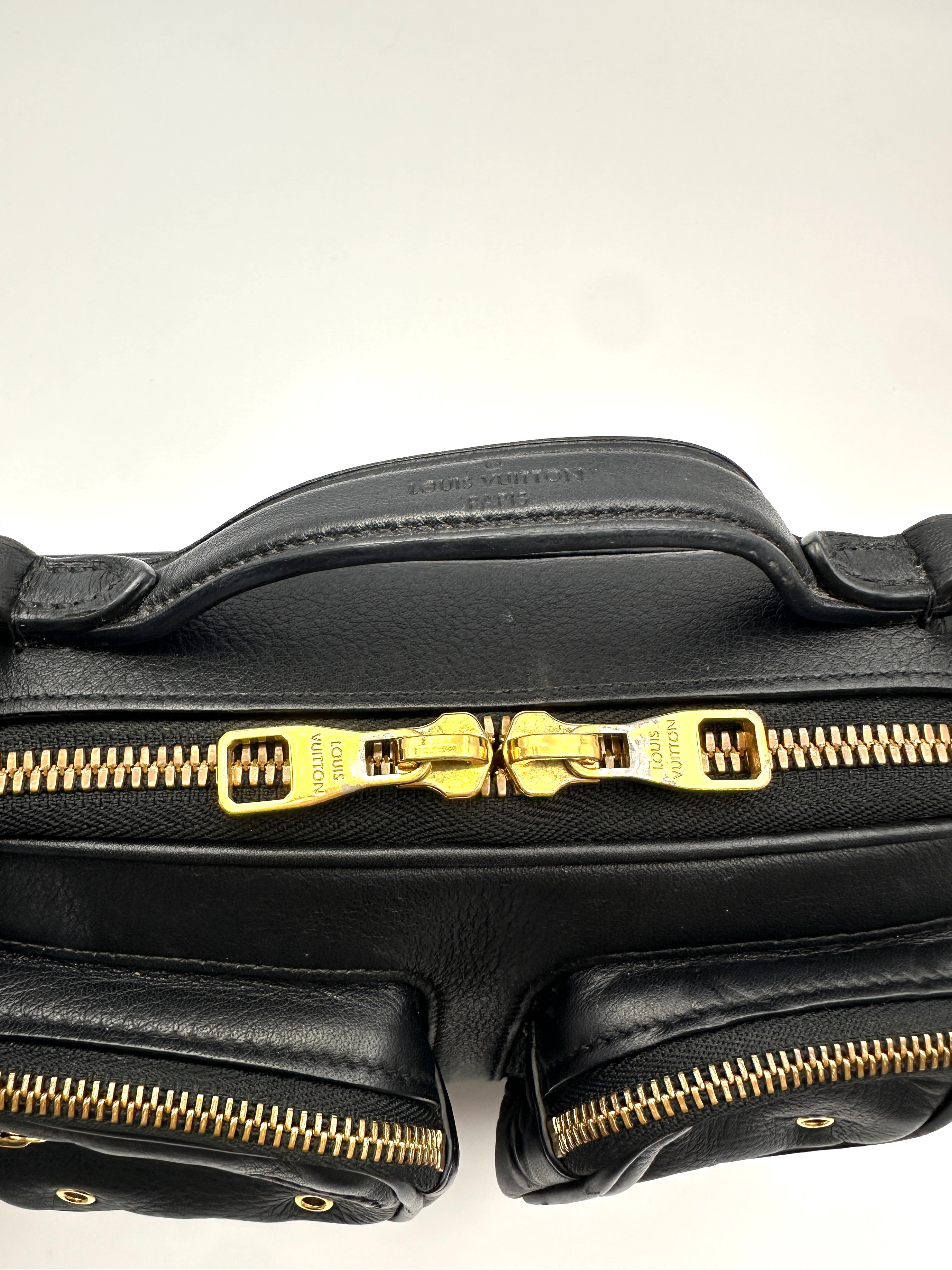 Louis Vuitton Utility Crossbody Black Empreinte Leather Handle Bag LV3046