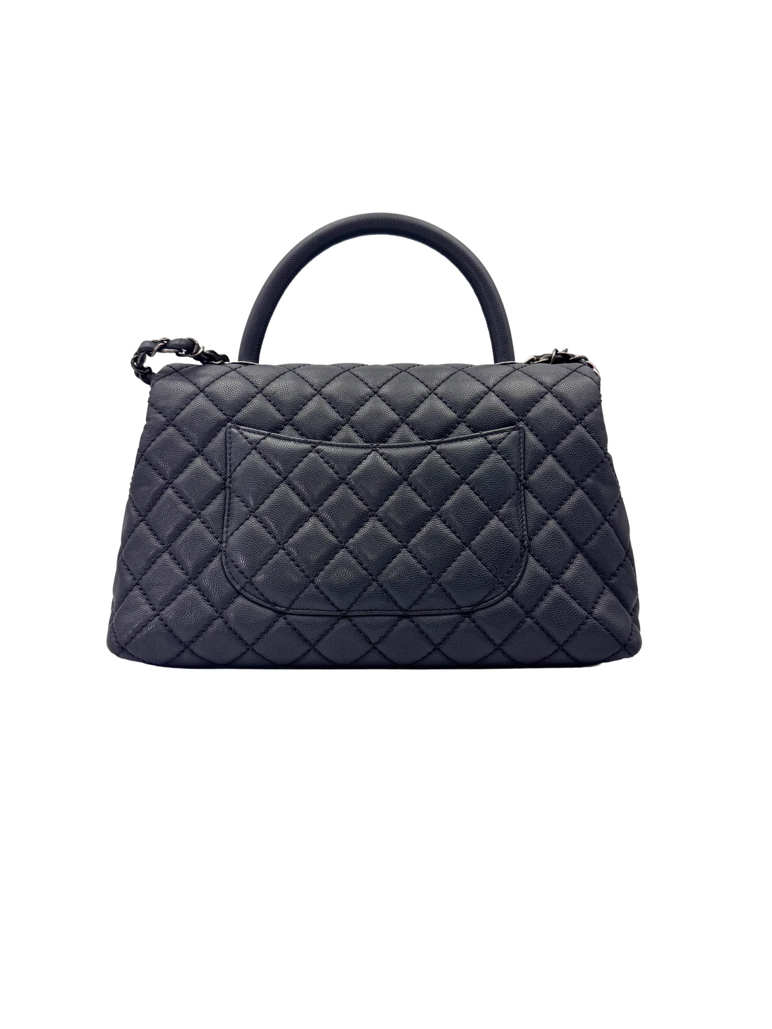 Chanel CoCo Handle Black Quilted Leather Medium Size Shoulder Bag(21***95) CC2181