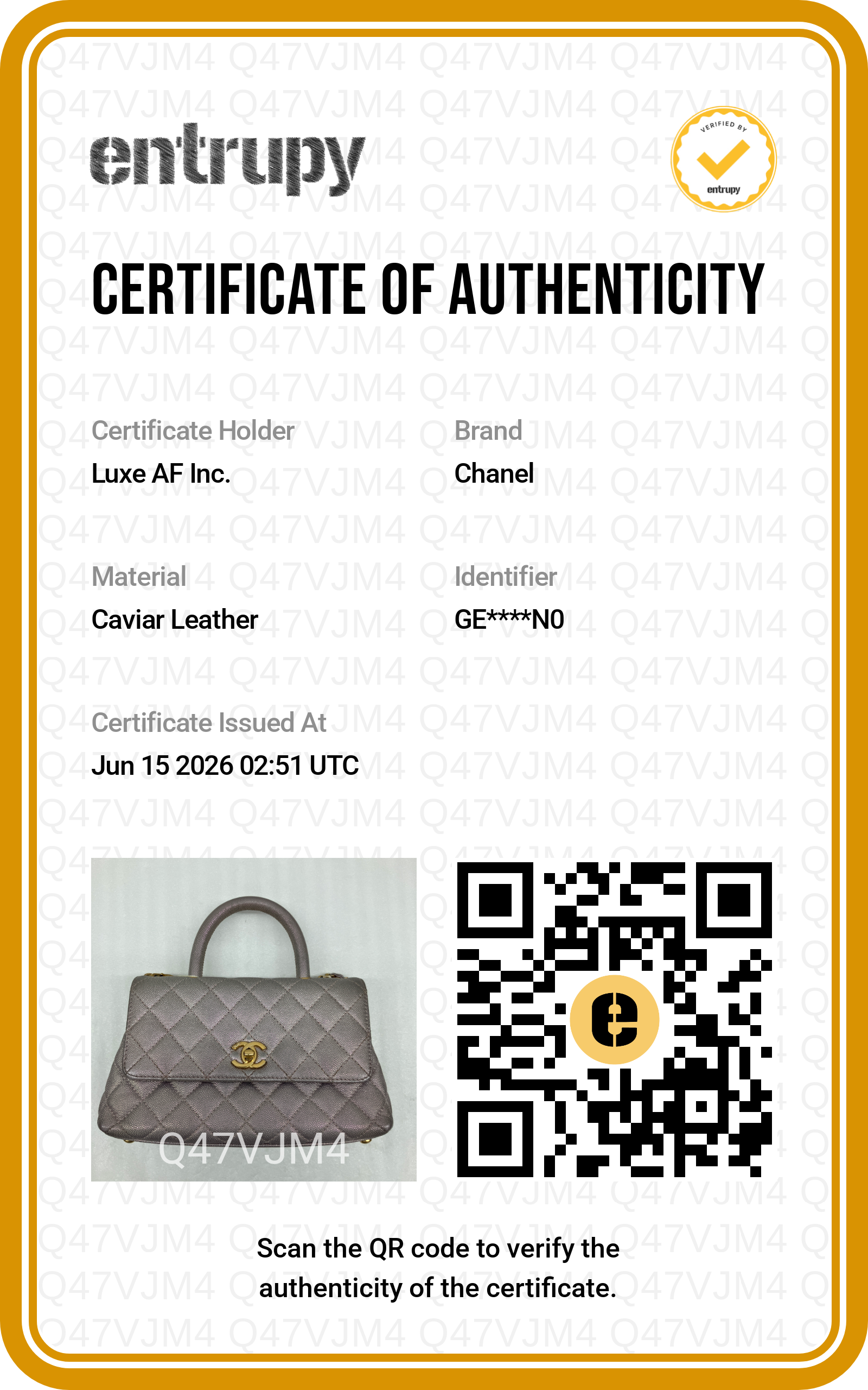 Chanel CoCo Handle Iridescent Purple Quilted Leather Small Size Shoulder Bag(GE***N0) IRIS244