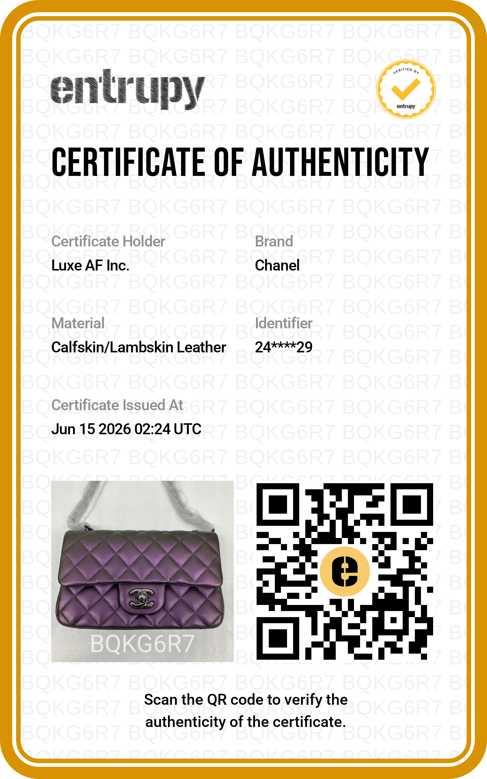 Chanel Classic Flap Iridescent Purple Quilted Leather Shoulder Bag With Silver Buckle(24***29) IRIS246