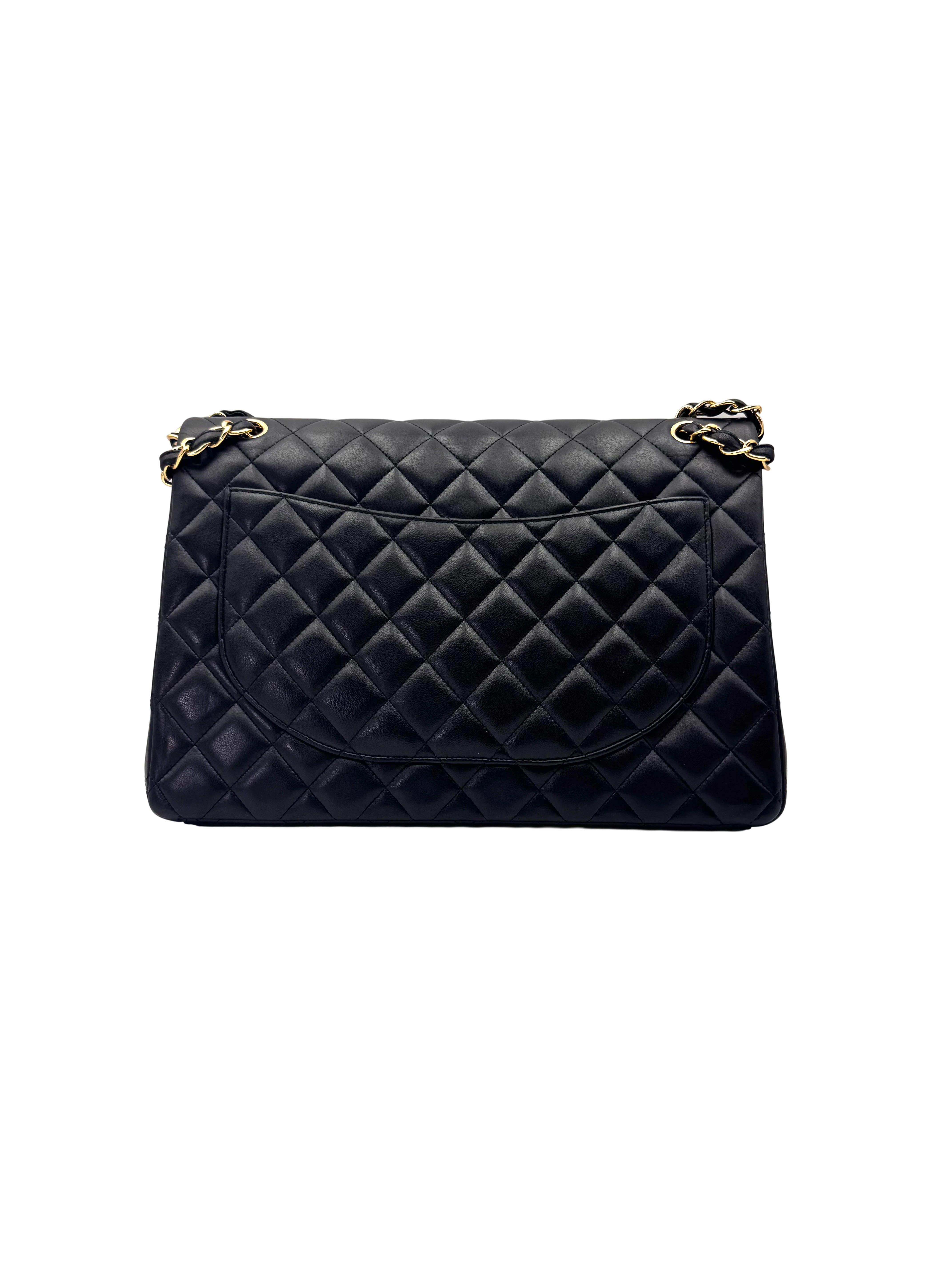 Chanel Classic Flap Black Quilted Leather Shoulder Bag With Gold Buckle(15***77) CC2184